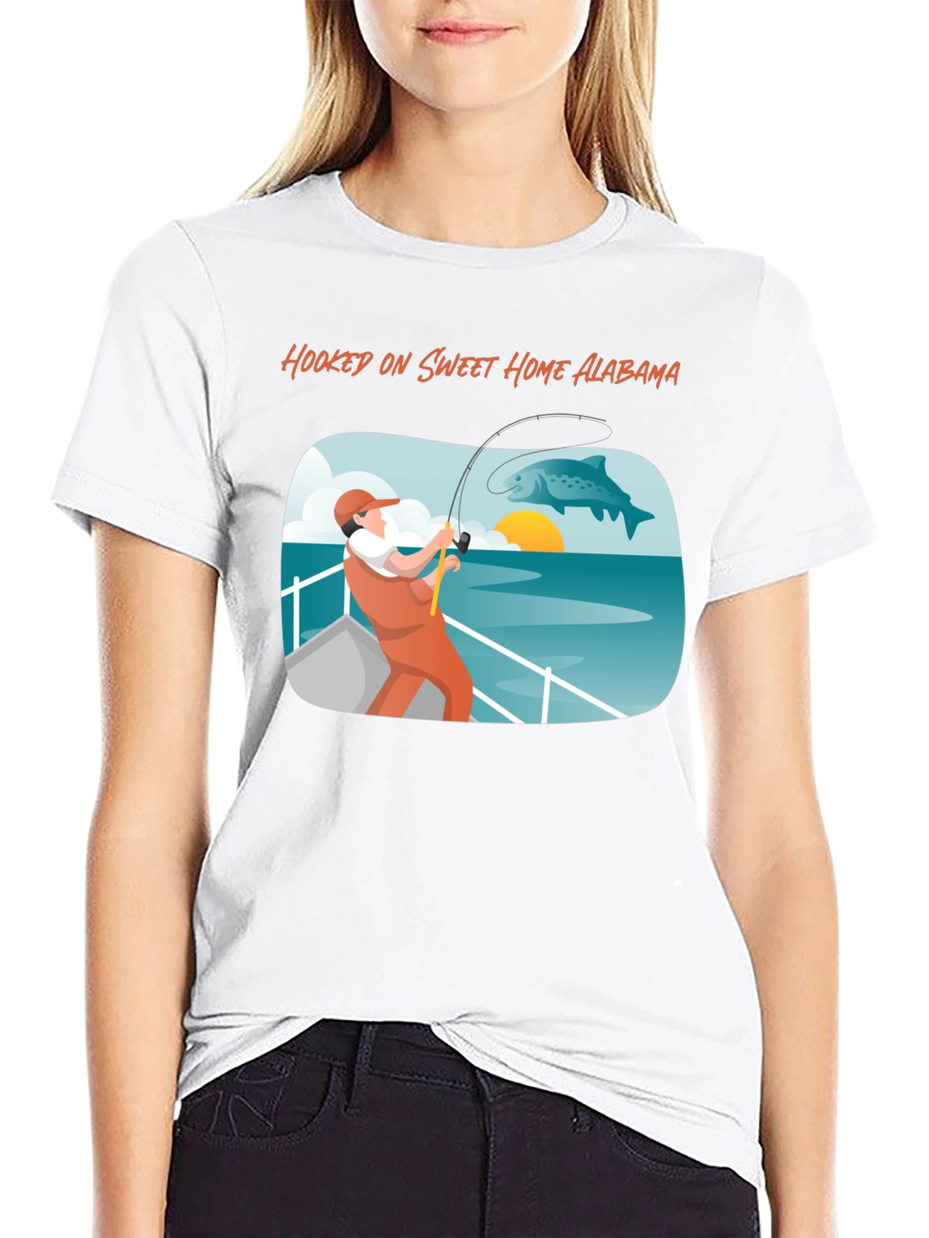 Hooked on Sweet Home Alabama Fishing T-Shirt