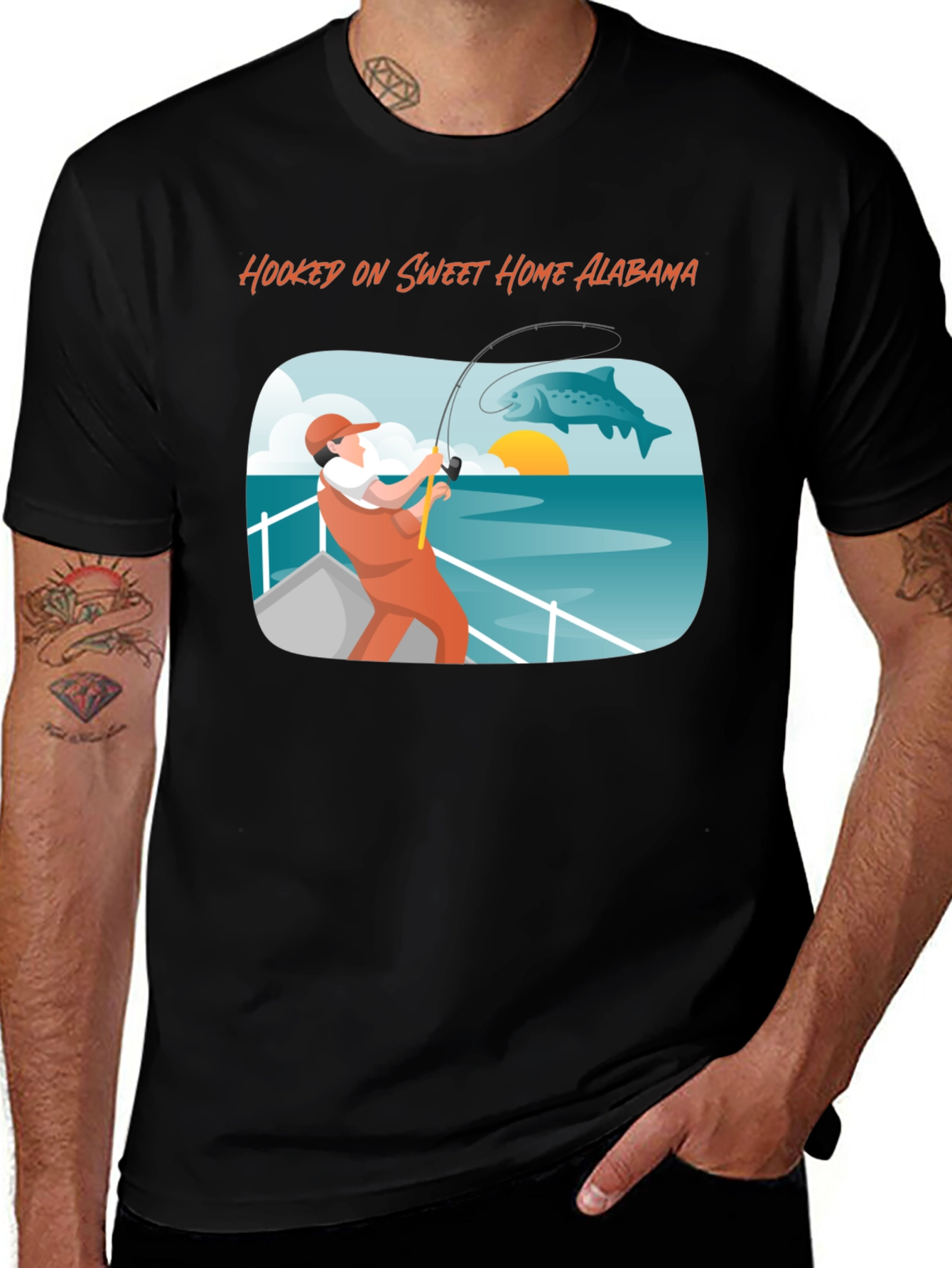 Hooked on Sweet Home Alabama Fishing T-Shirt
