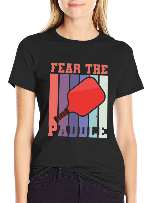 Fear The Paddle Graphic Tee - Retro Pickleball Shirt