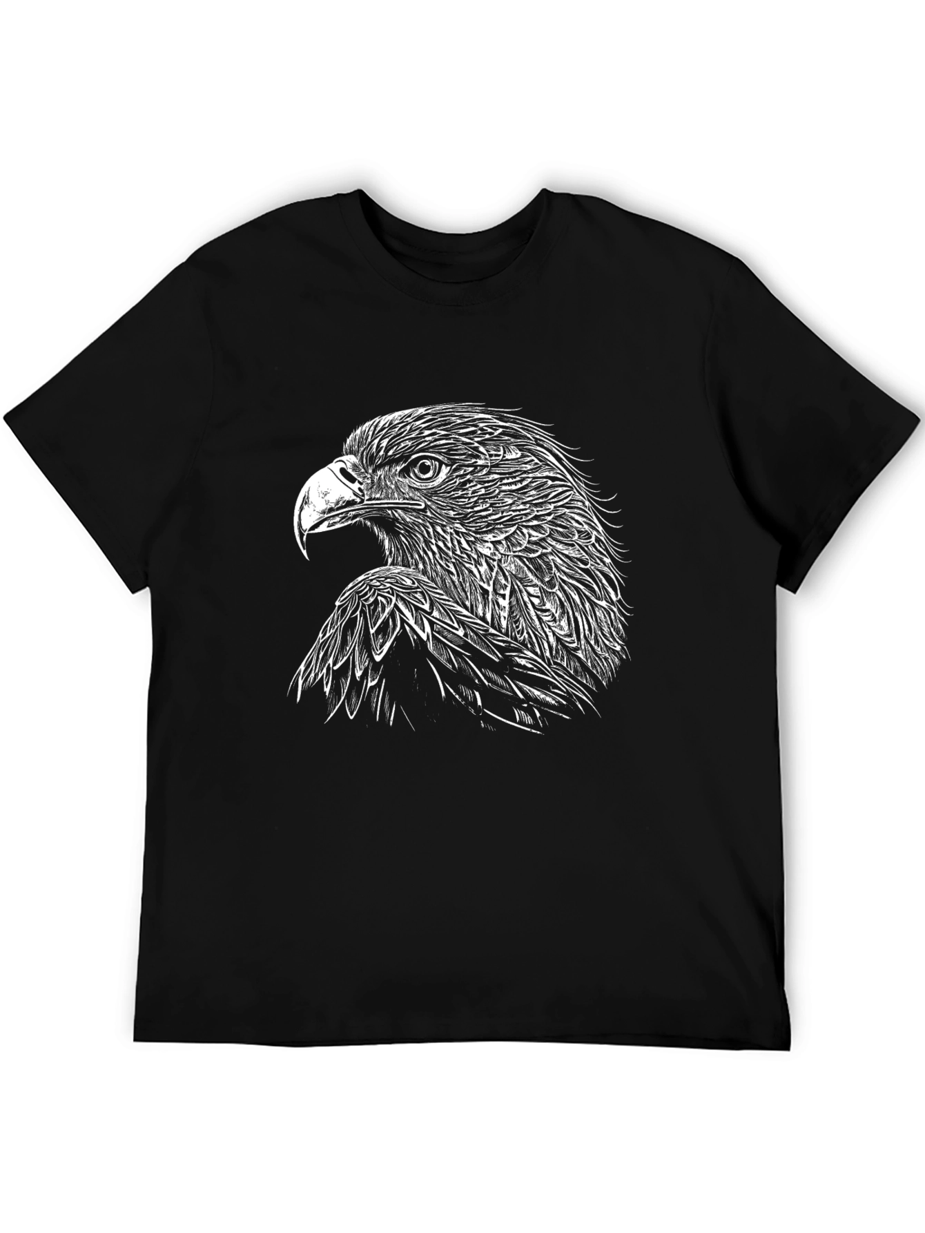 Mens Black Eagle Graphic T-Shirt - Stylish Casual Tee