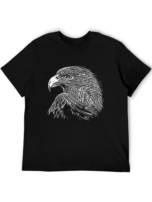 Mens Black Eagle Graphic T-Shirt - Stylish Casual Tee