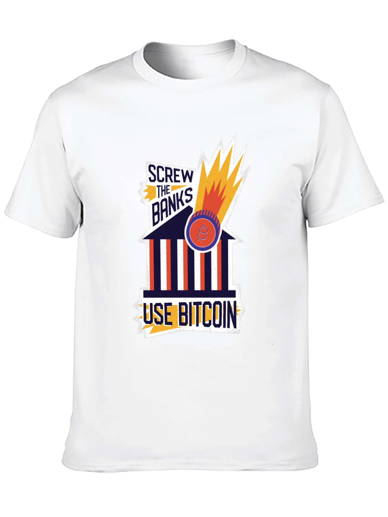 Bitcoin T-Shirt: Screw the Banks Crypto Tee