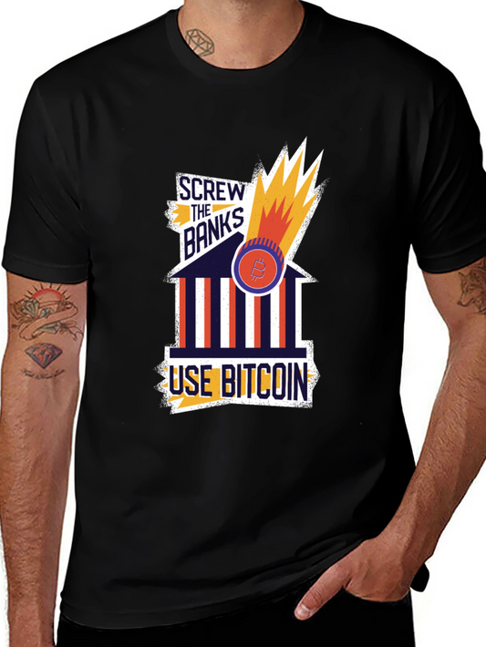 Bitcoin T-Shirt: Screw the Banks Crypto Tee