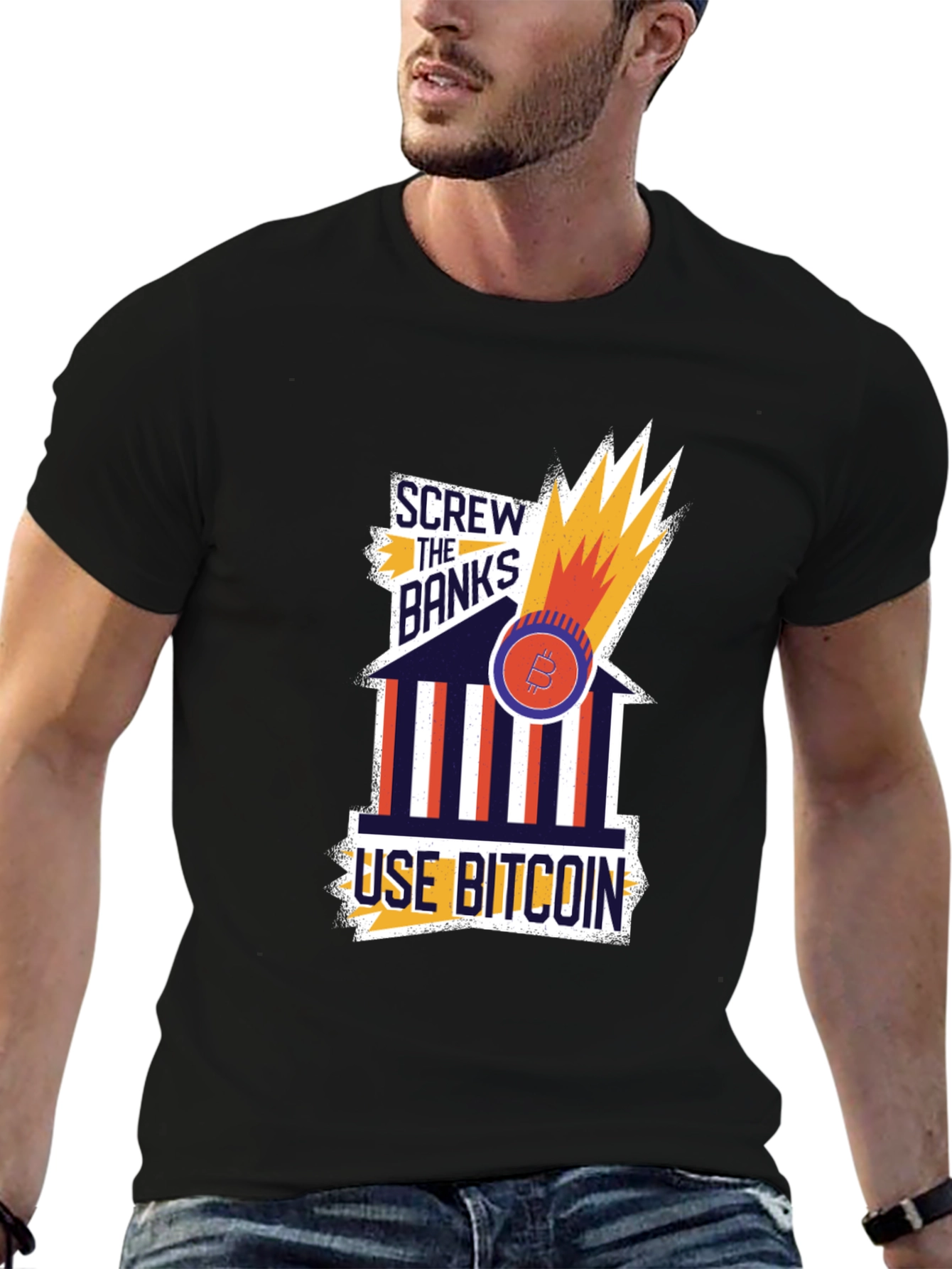 Bitcoin T-Shirt: Screw the Banks Crypto Tee