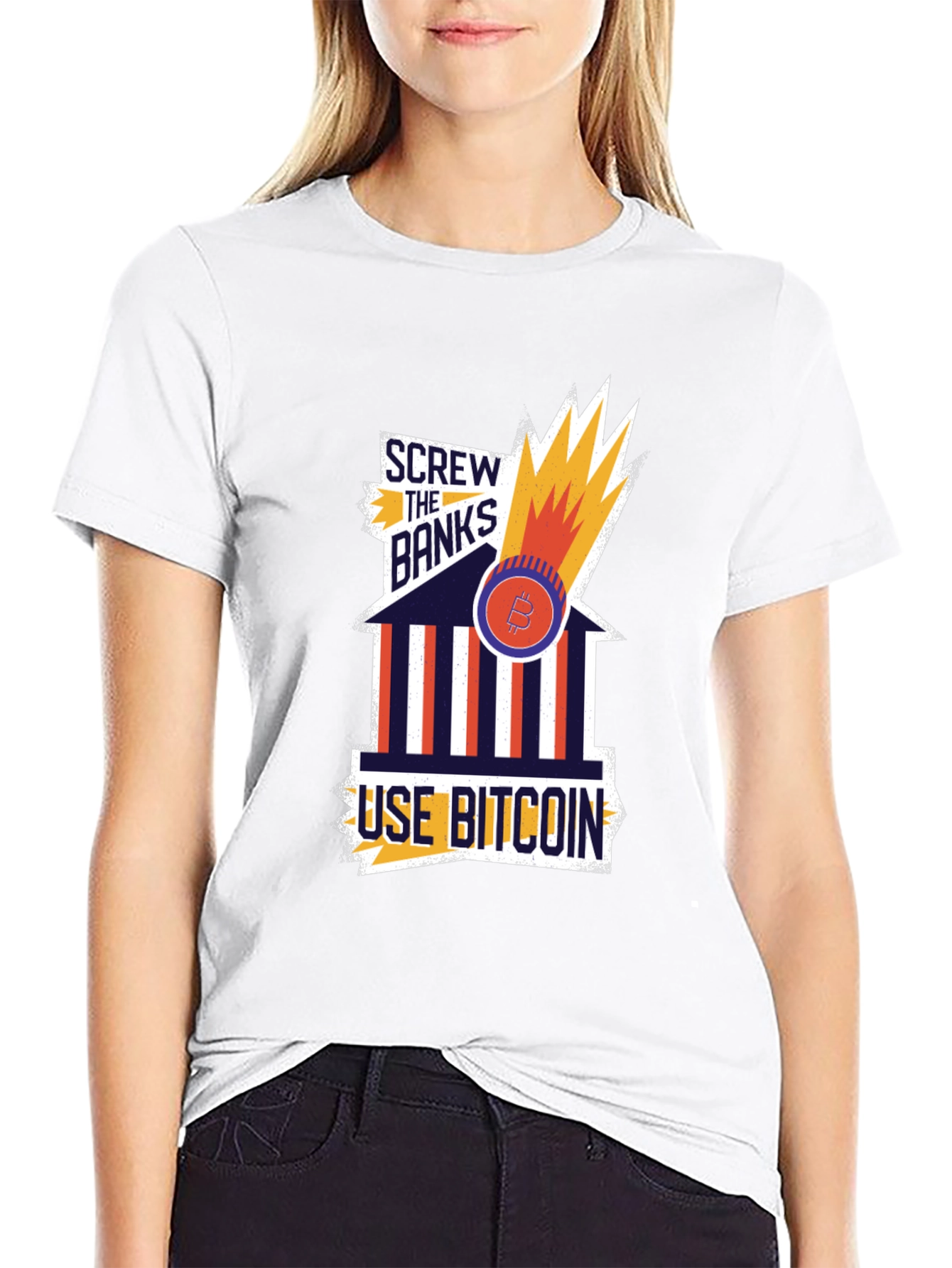 Bitcoin T-Shirt: Screw the Banks Crypto Tee