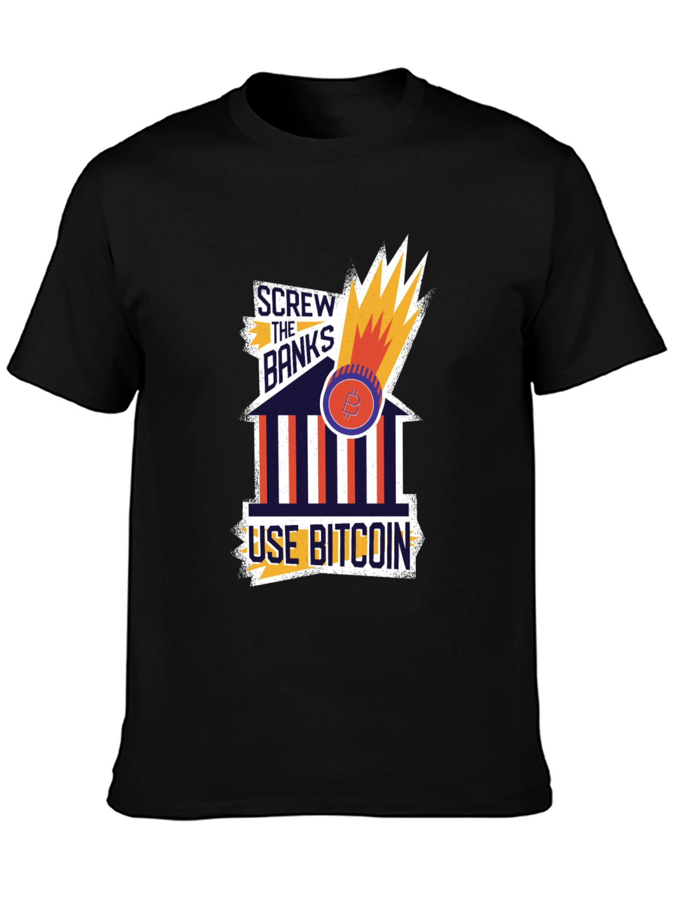 Bitcoin T-Shirt: Screw the Banks Crypto Tee