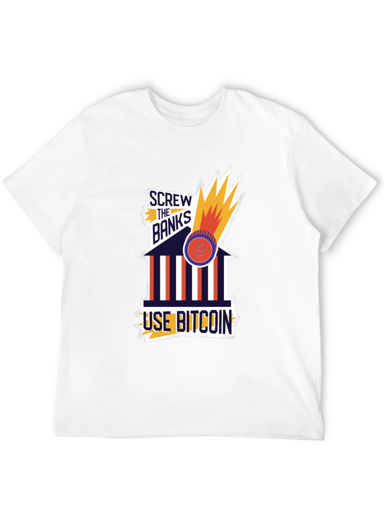 Bitcoin T-Shirt: Screw the Banks Crypto Tee