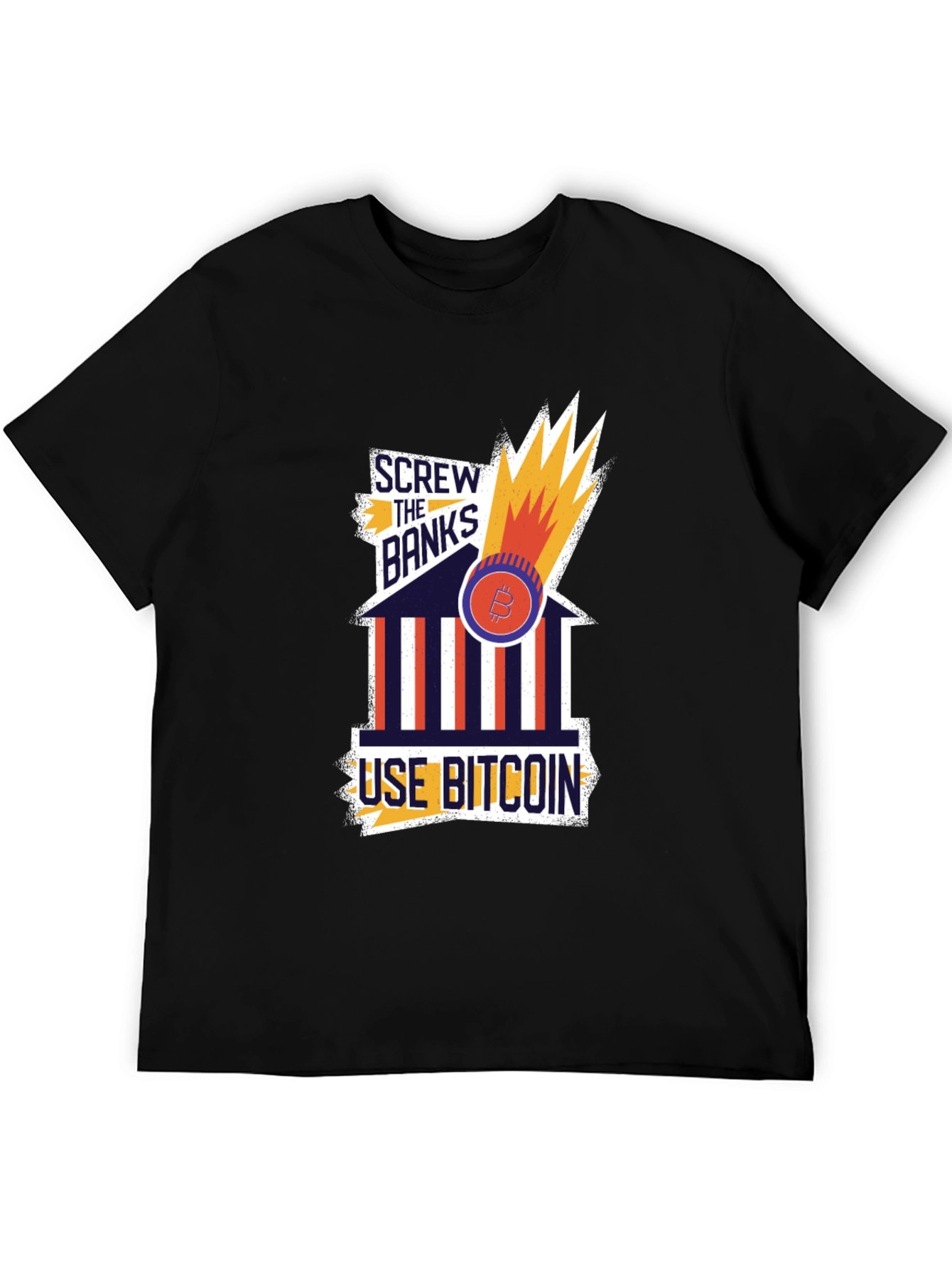 Bitcoin T-Shirt: Screw the Banks Crypto Tee