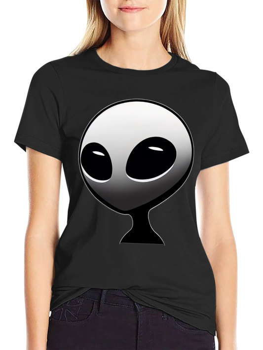 Alien Graphic Tee - Black Crew Neck T-Shirt