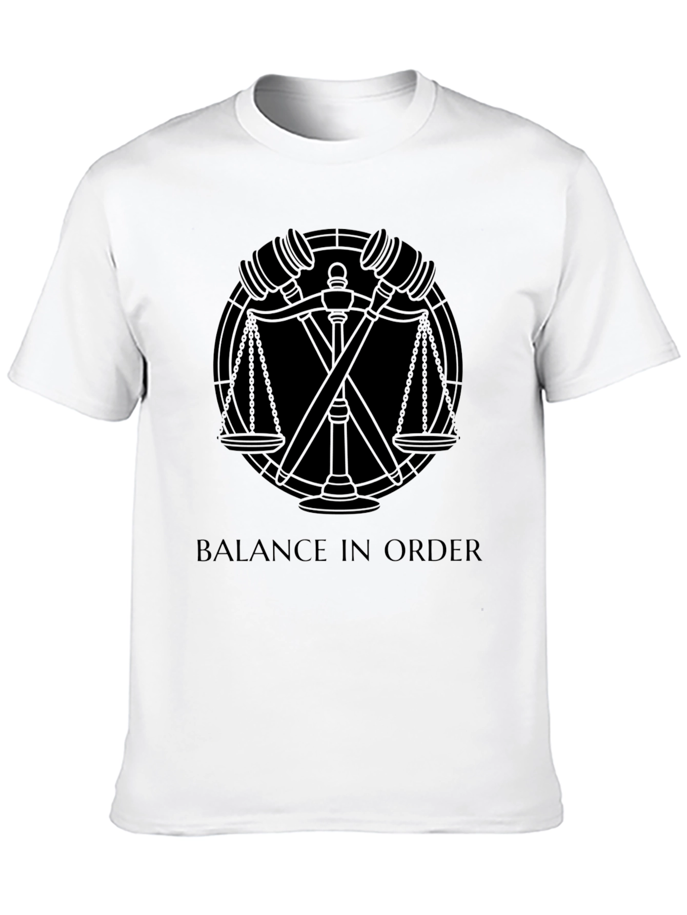 Balance in Order Black Graphic Tee