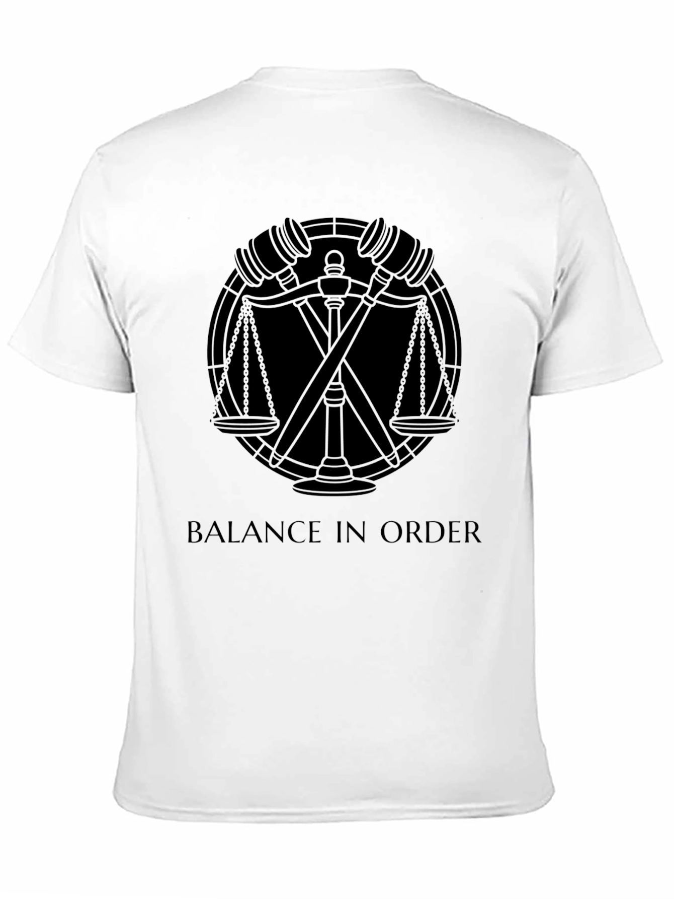 Balance in Order Black Graphic Tee