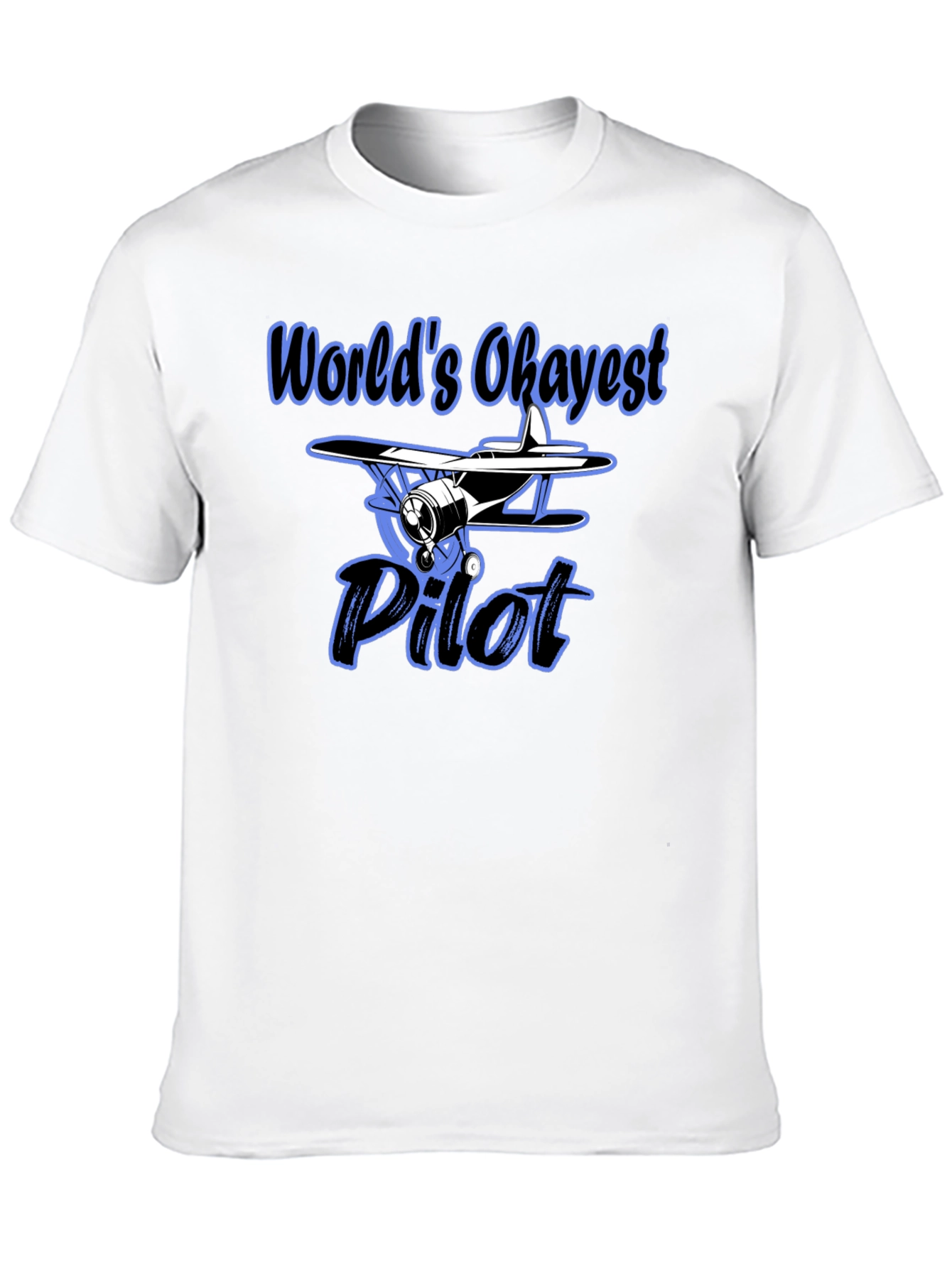 Worlds Okayest Pilot Black T-Shirt
