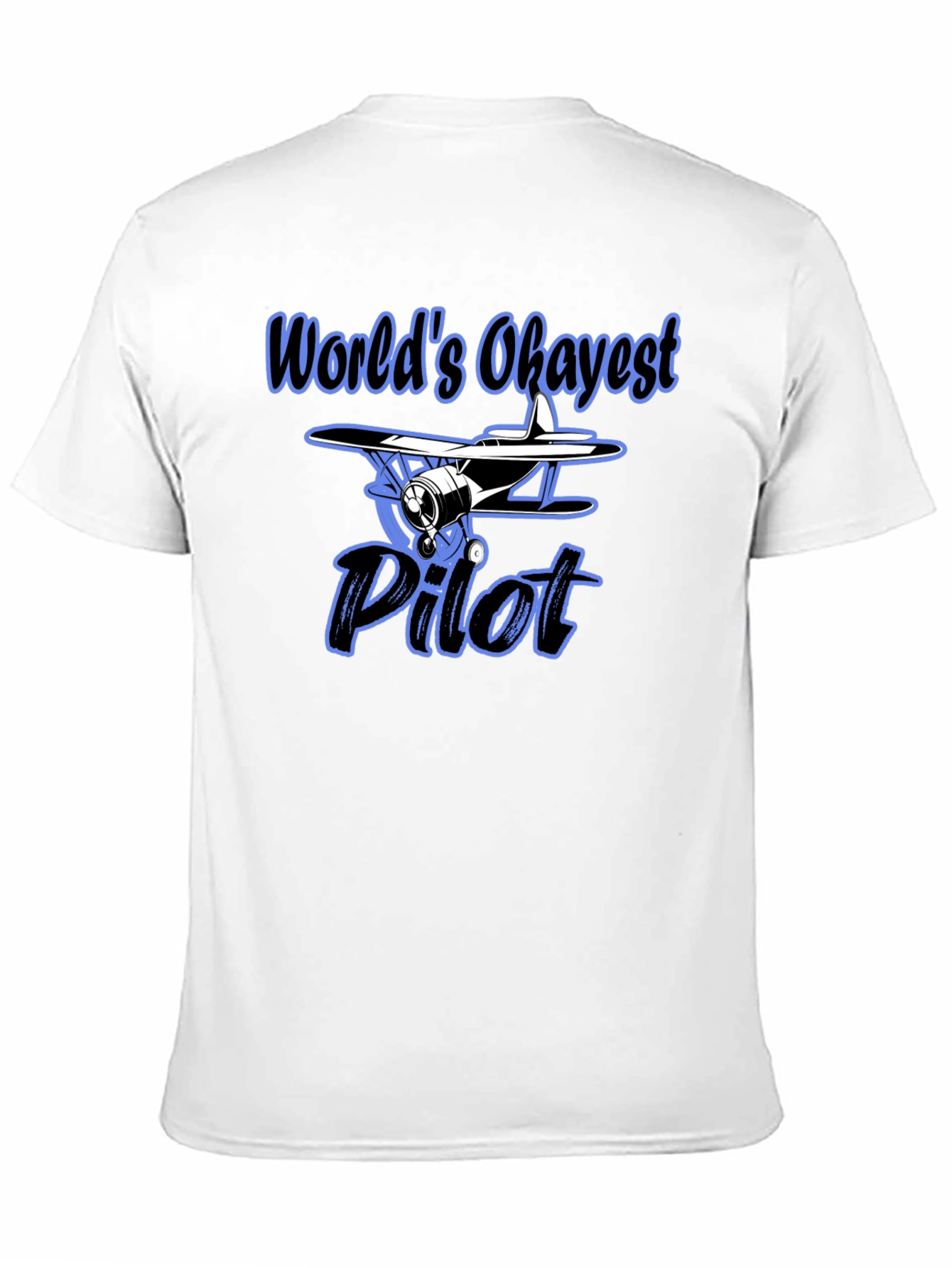Worlds Okayest Pilot Black T-Shirt