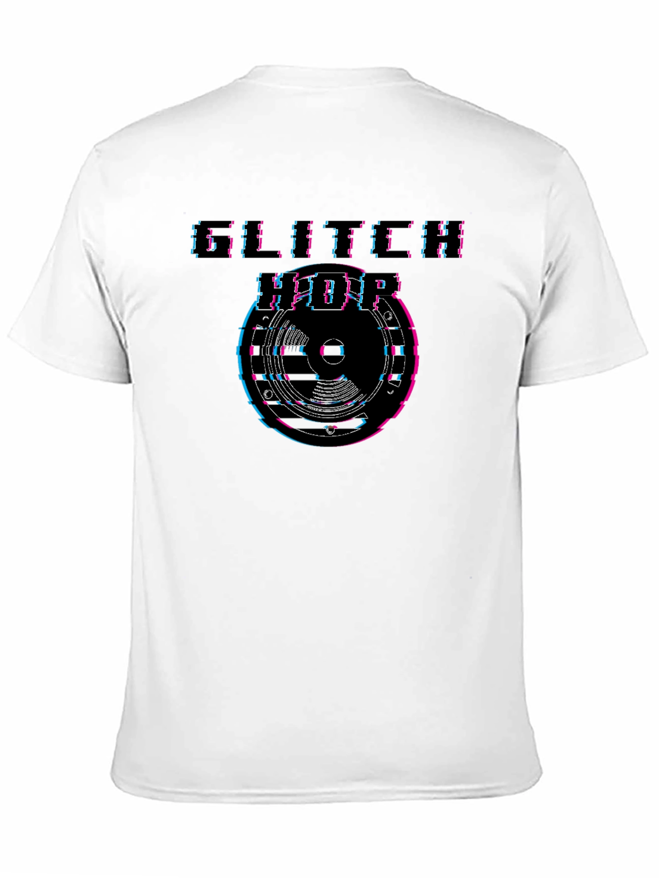 Glitch Hop Graphic T-Shirt - Black Crew Neck Tee