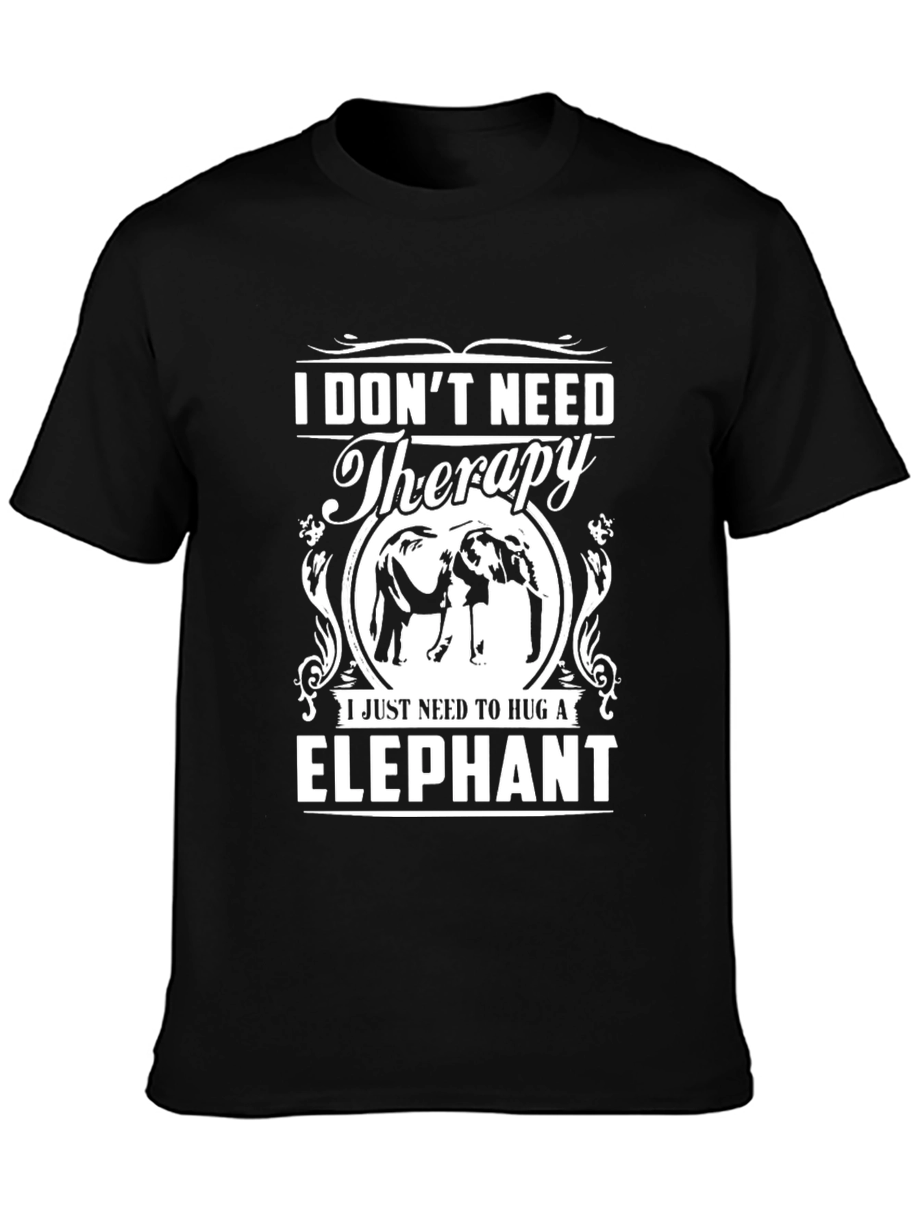 Elephant Hug Therapy Graphic T-Shirt