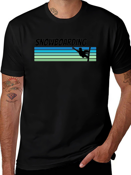 Snowboarding Retro Black T-Shirt