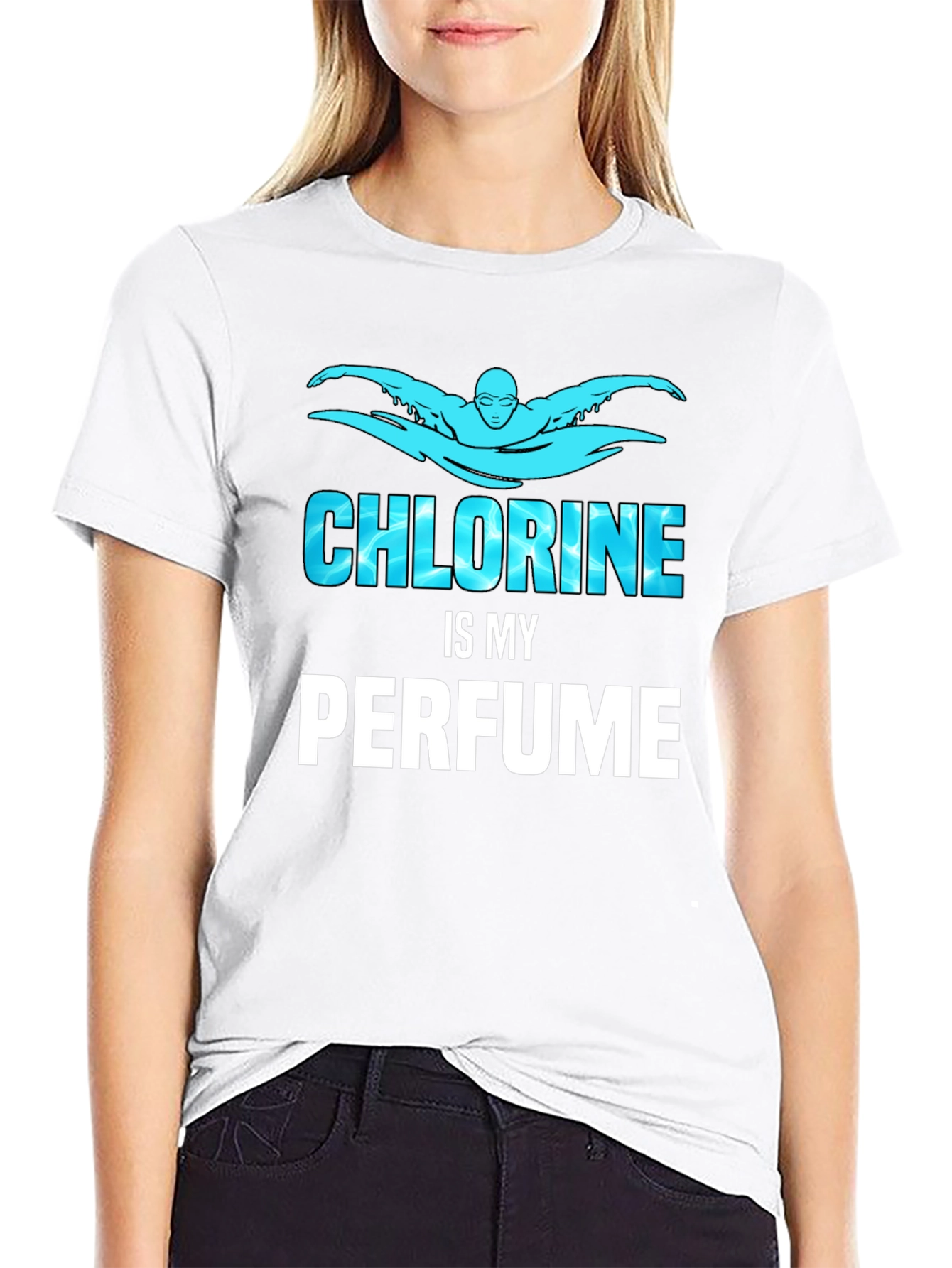 Chlorine Is My Perfume Funny Swimmer T-Shirt