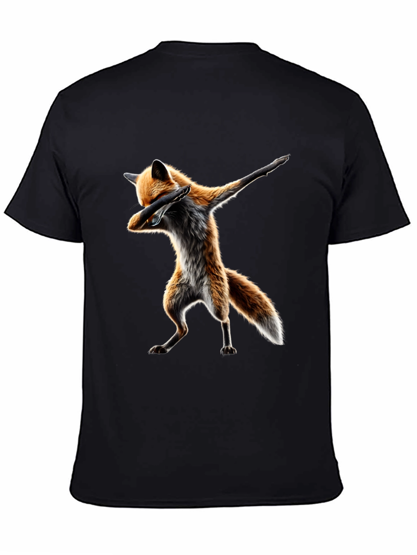 Dabbing Fox Graphic Tee - Black T-Shirt