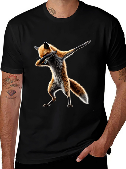 Dabbing Fox Graphic Tee - Black T-Shirt