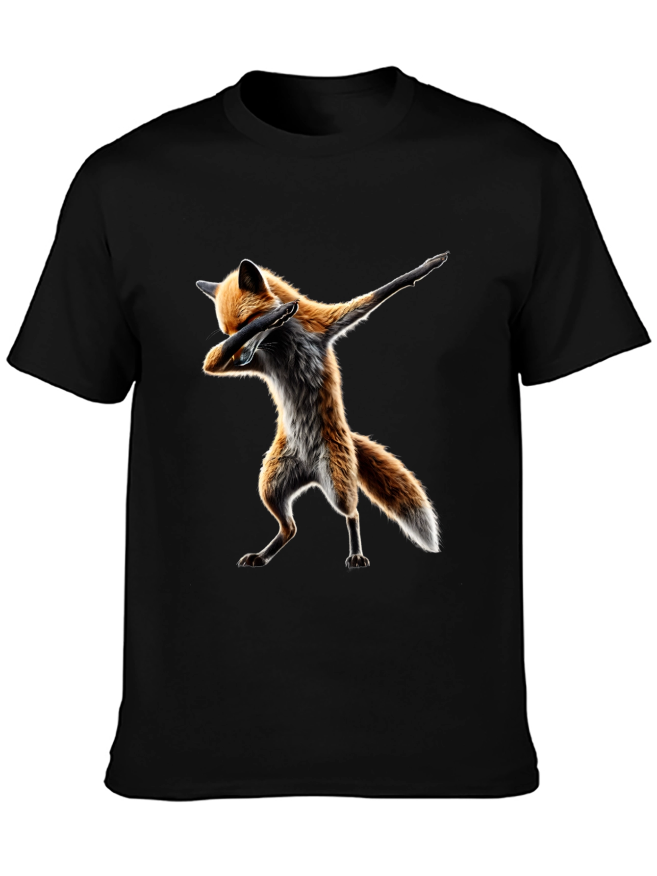 Dabbing Fox Graphic Tee - Black T-Shirt