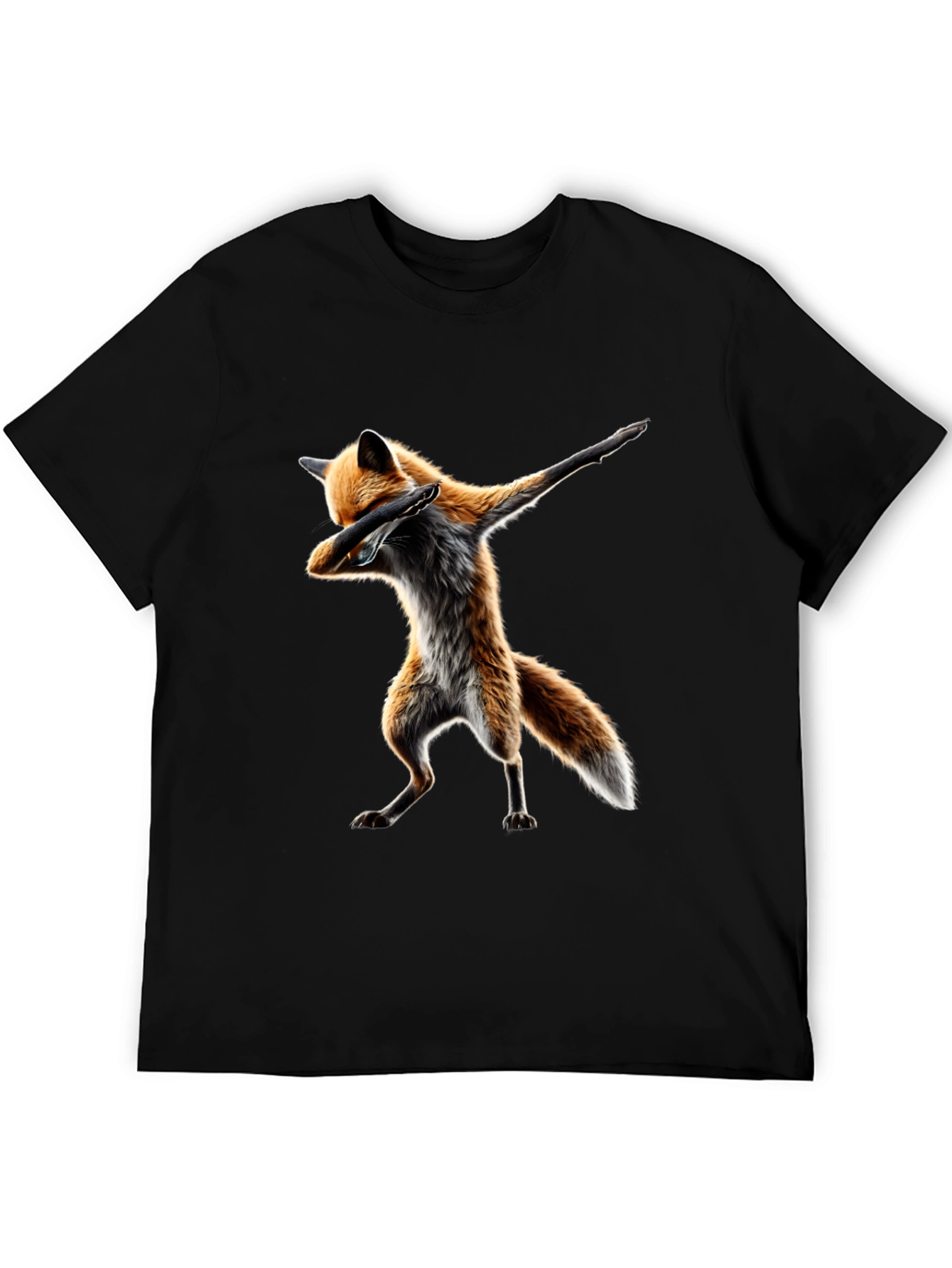 Dabbing Fox Graphic Tee - Black T-Shirt