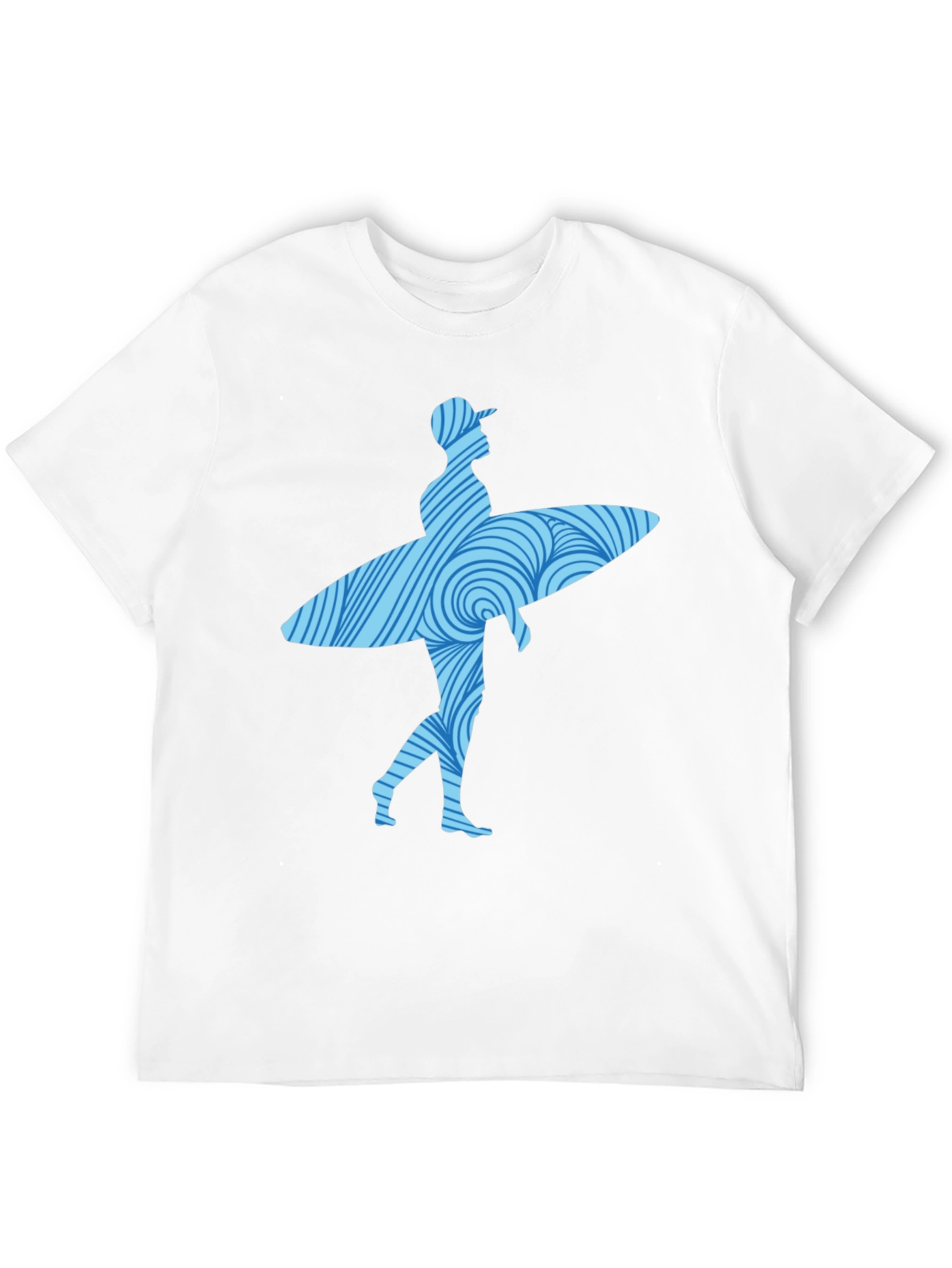 Surfer Graphic Tee - Cool Wave Design Black Shirt