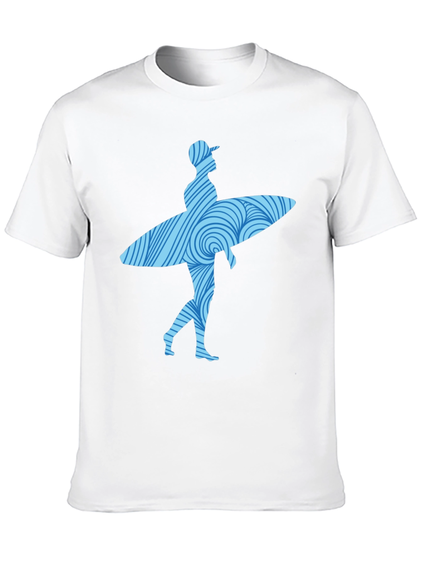 Surfer Graphic Tee - Cool Wave Design Black Shirt