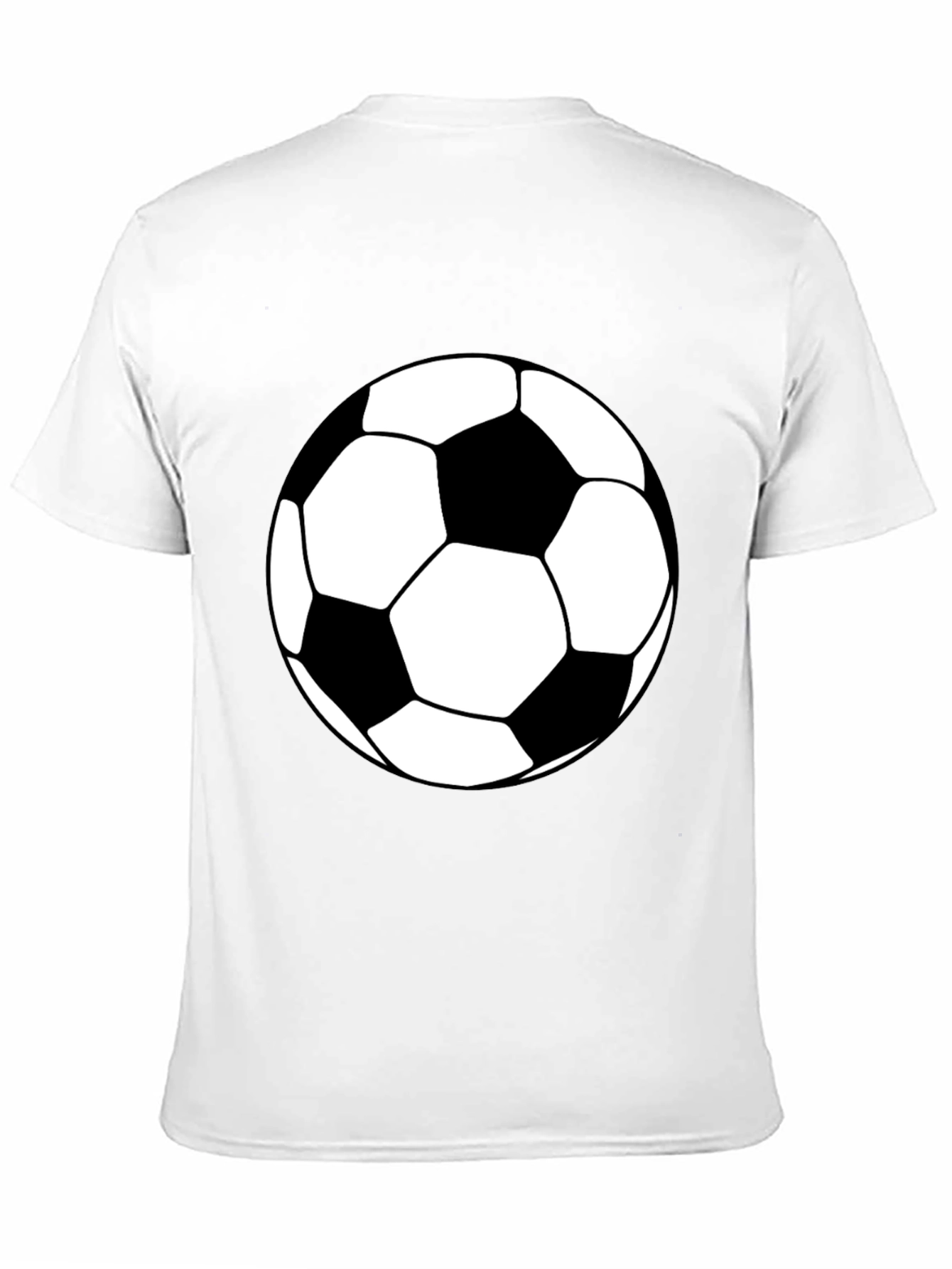 Soccer Ball Graphic Tee - Black Cotton T-Shirt