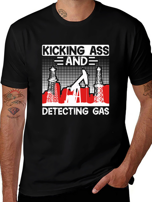 Kicking Ass & Detecting Gas Black T-Shirt