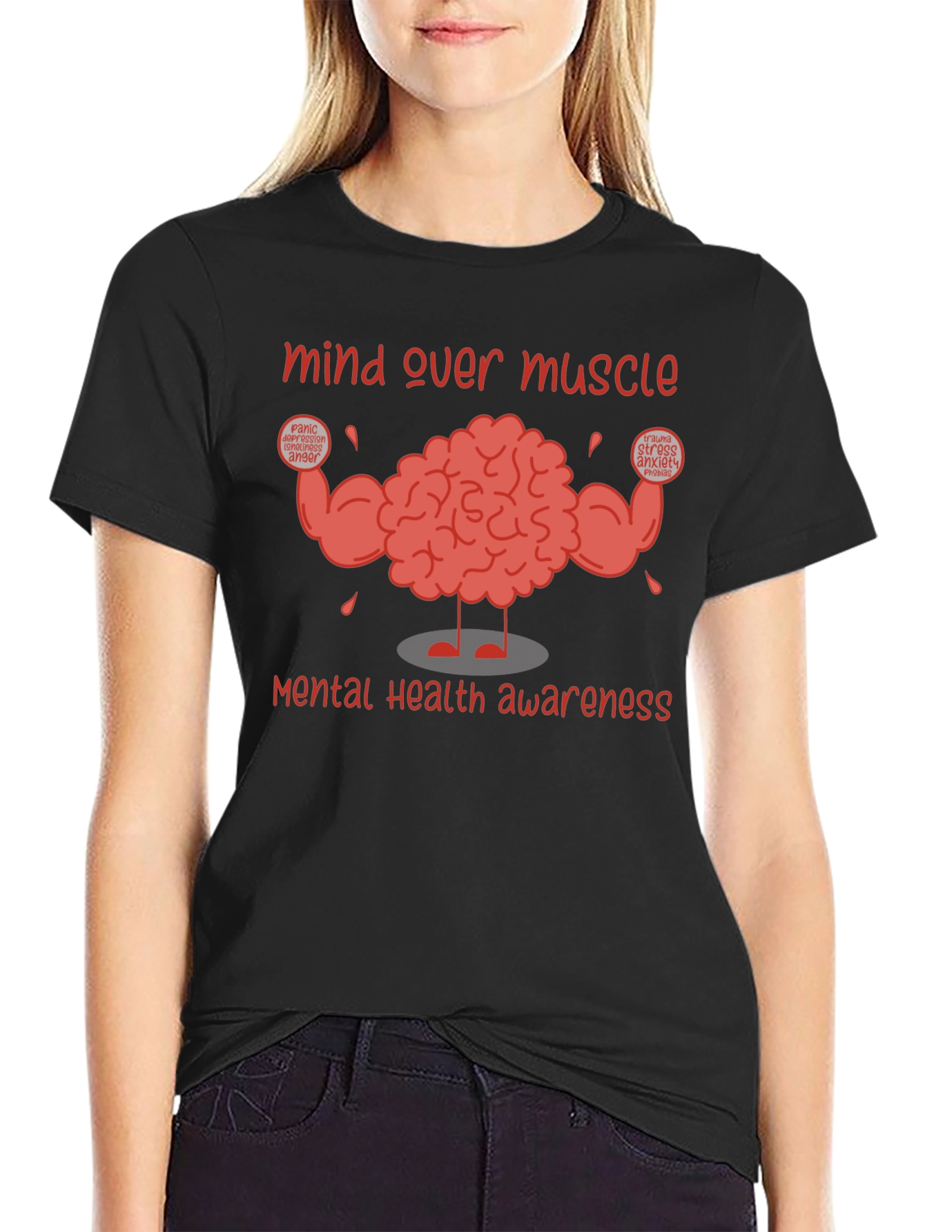 Mind Over Muscle Mental Health Awareness T-Shirt