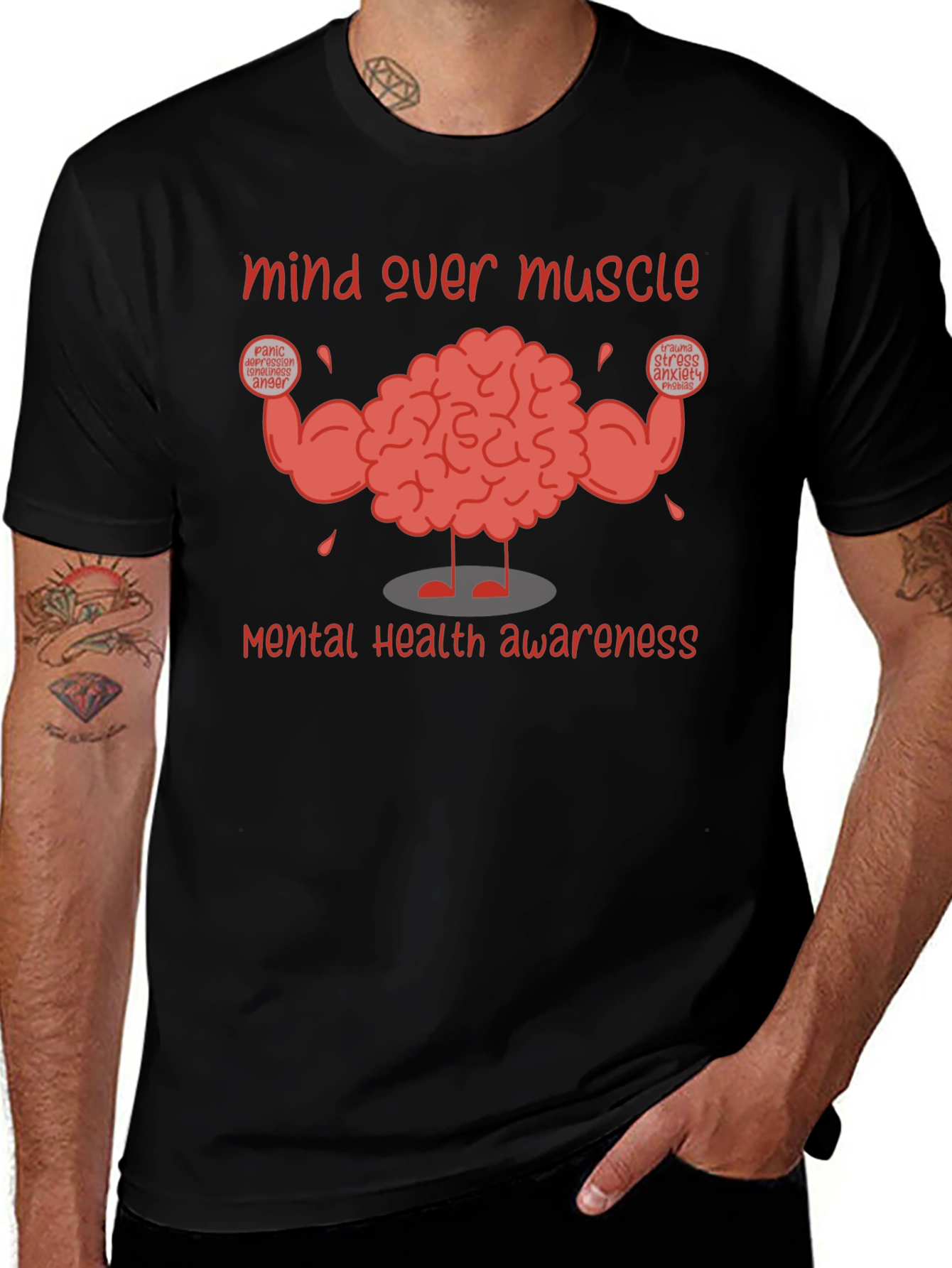 Mind Over Muscle Mental Health Awareness T-Shirt