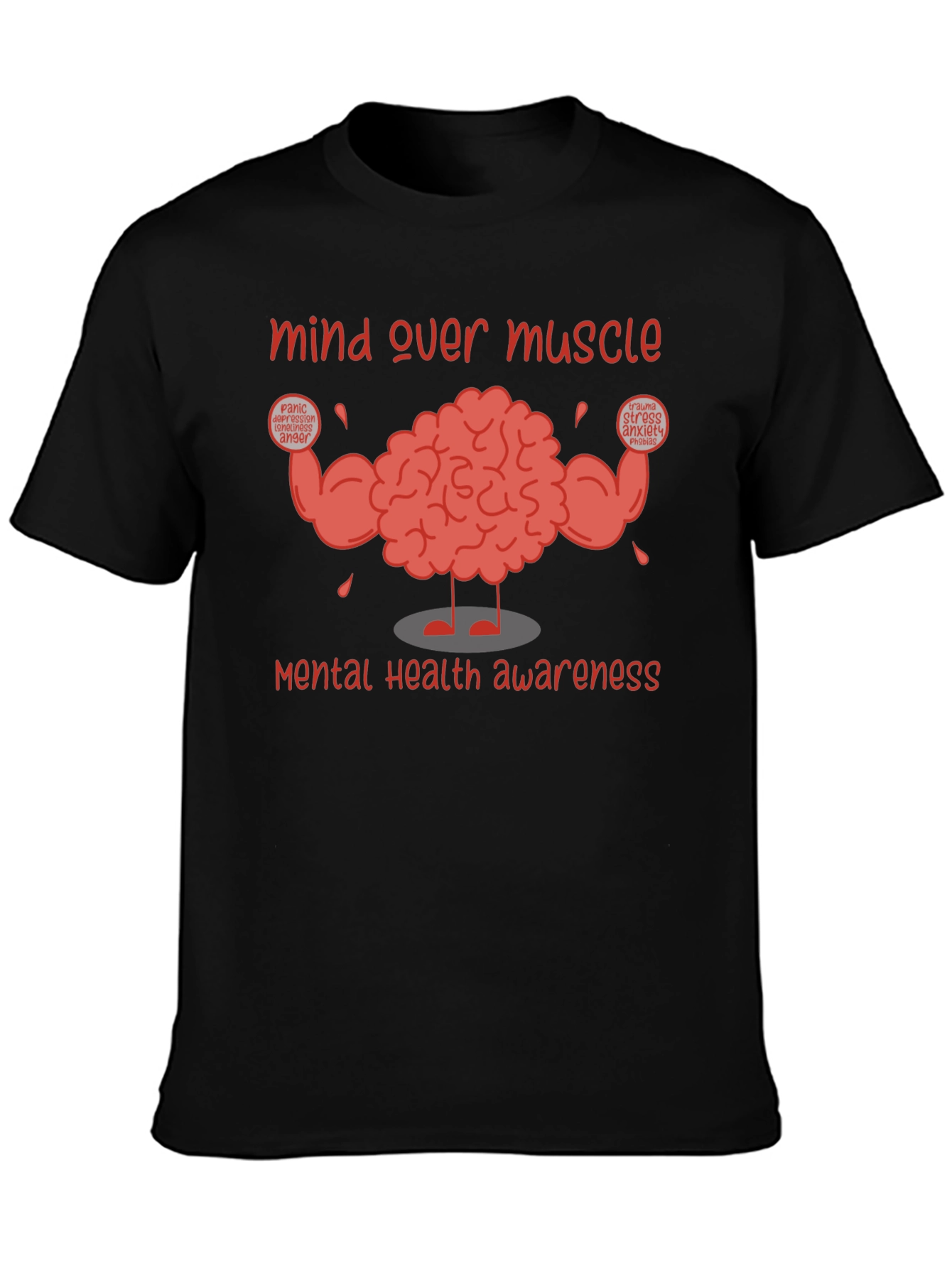 Mind Over Muscle Mental Health Awareness T-Shirt