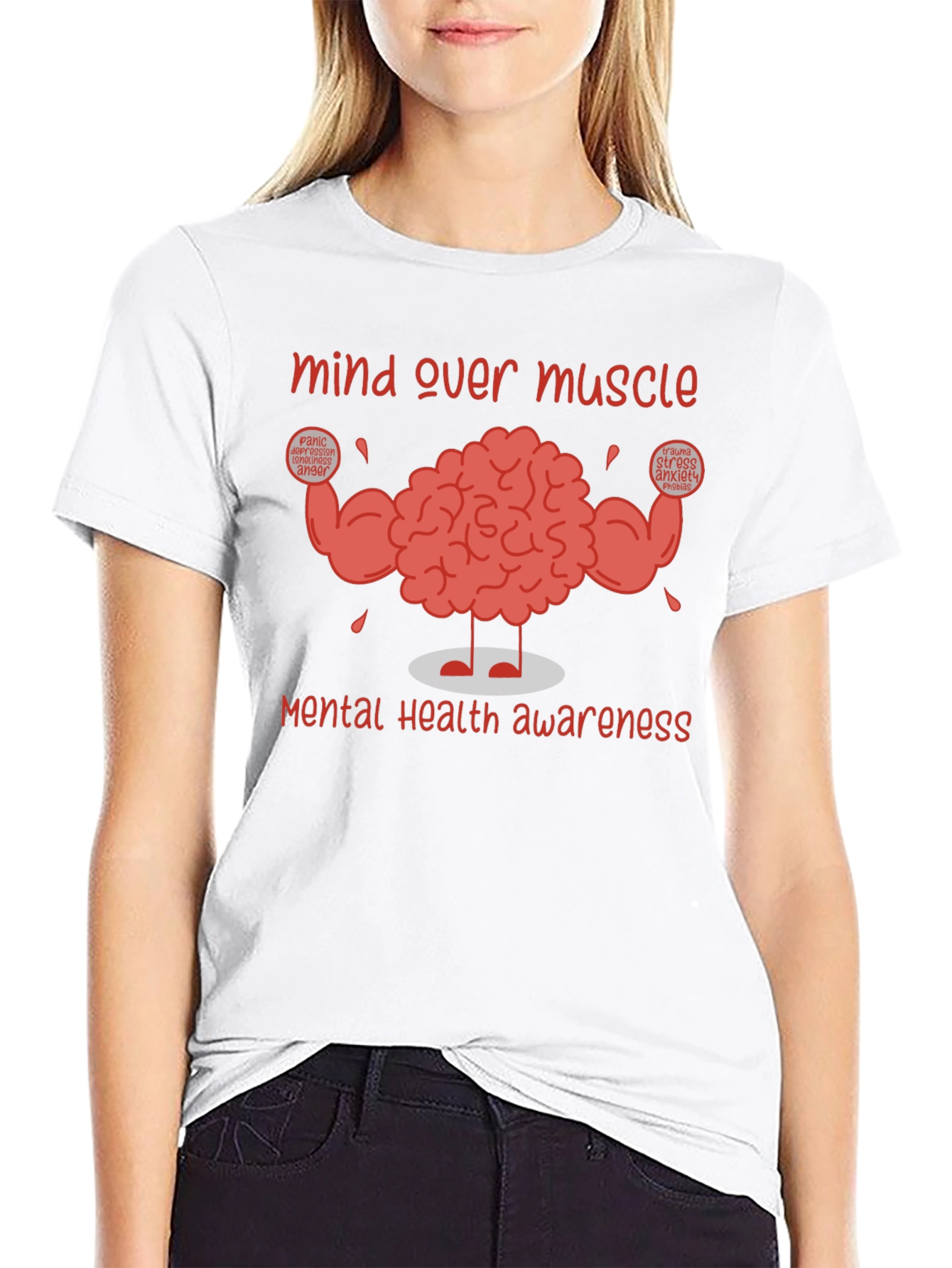 Mind Over Muscle Mental Health Awareness T-Shirt