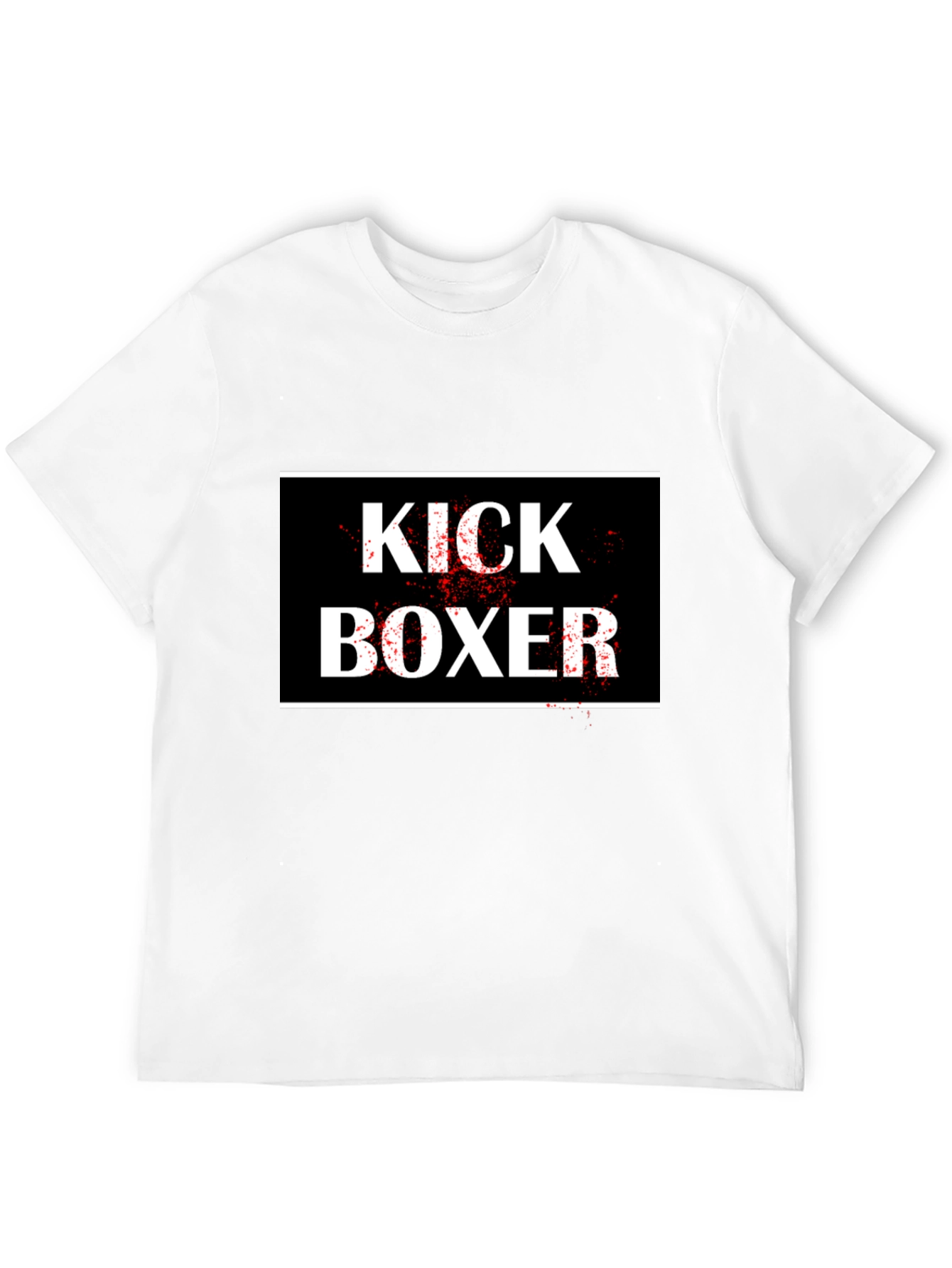 Kick Boxer Graphic Tee - Black Cotton T-Shirt
