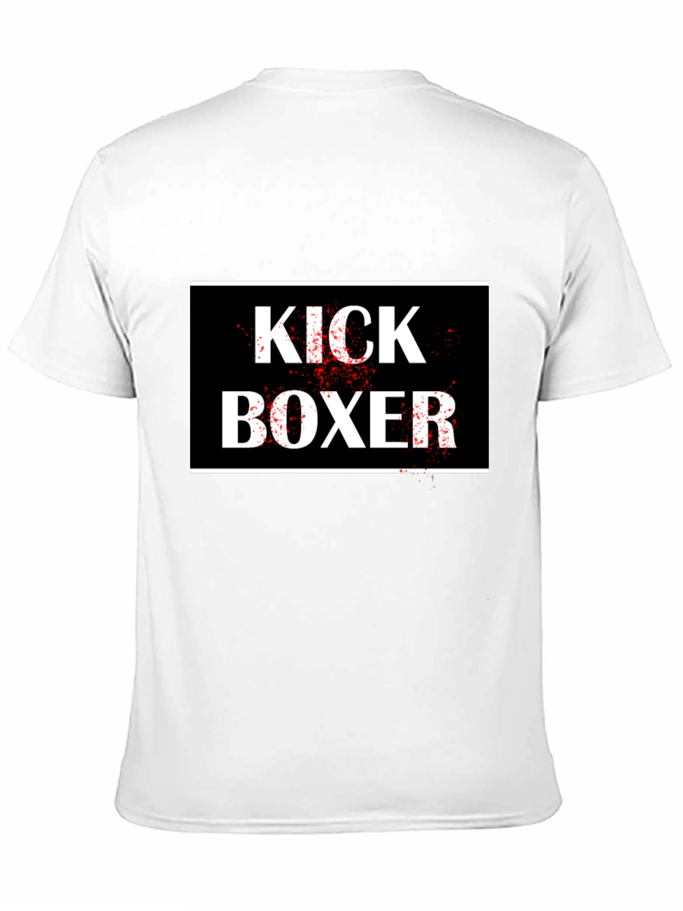 Kick Boxer Graphic Tee - Black Cotton T-Shirt