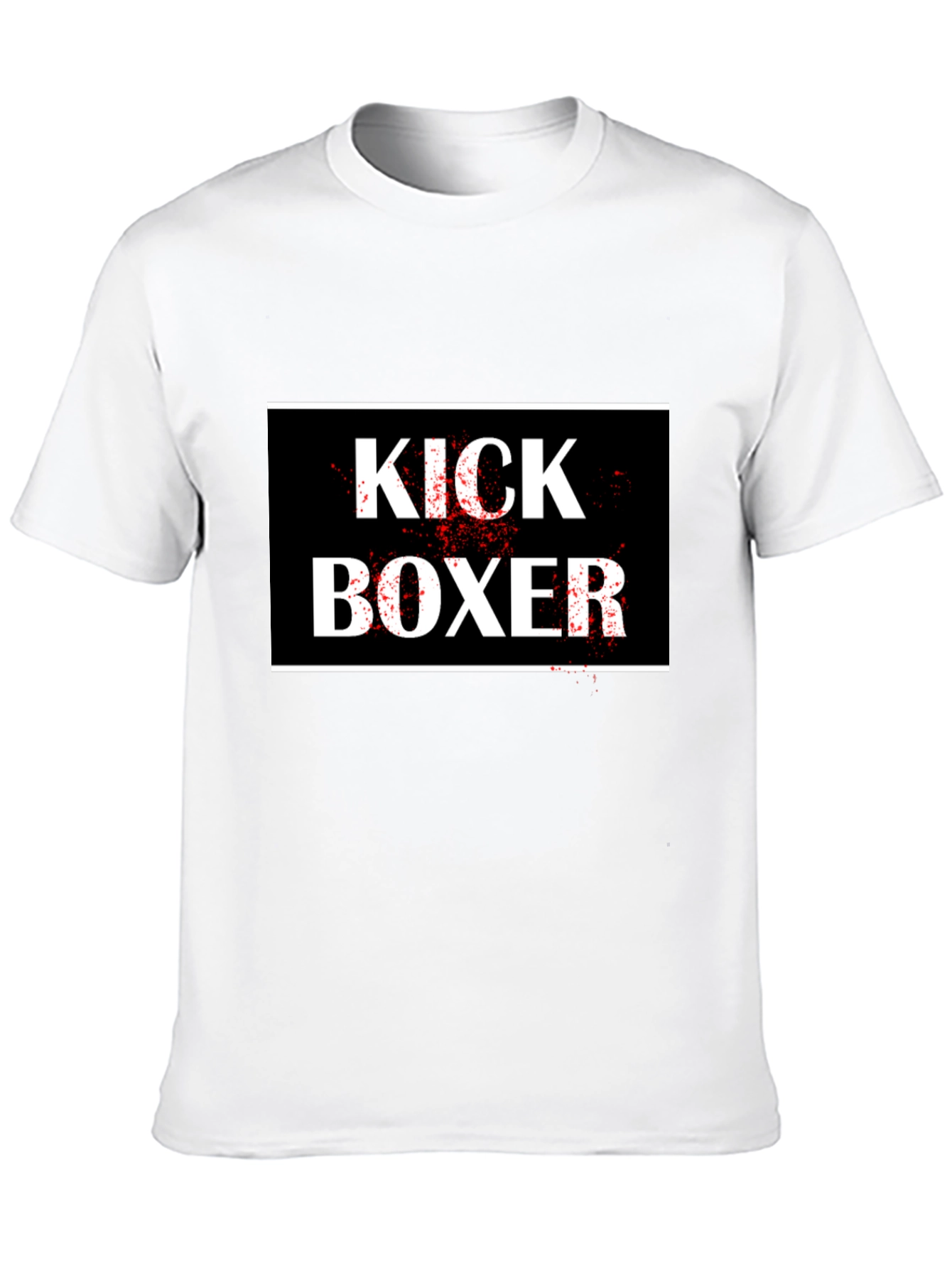 Kick Boxer Graphic Tee - Black Cotton T-Shirt