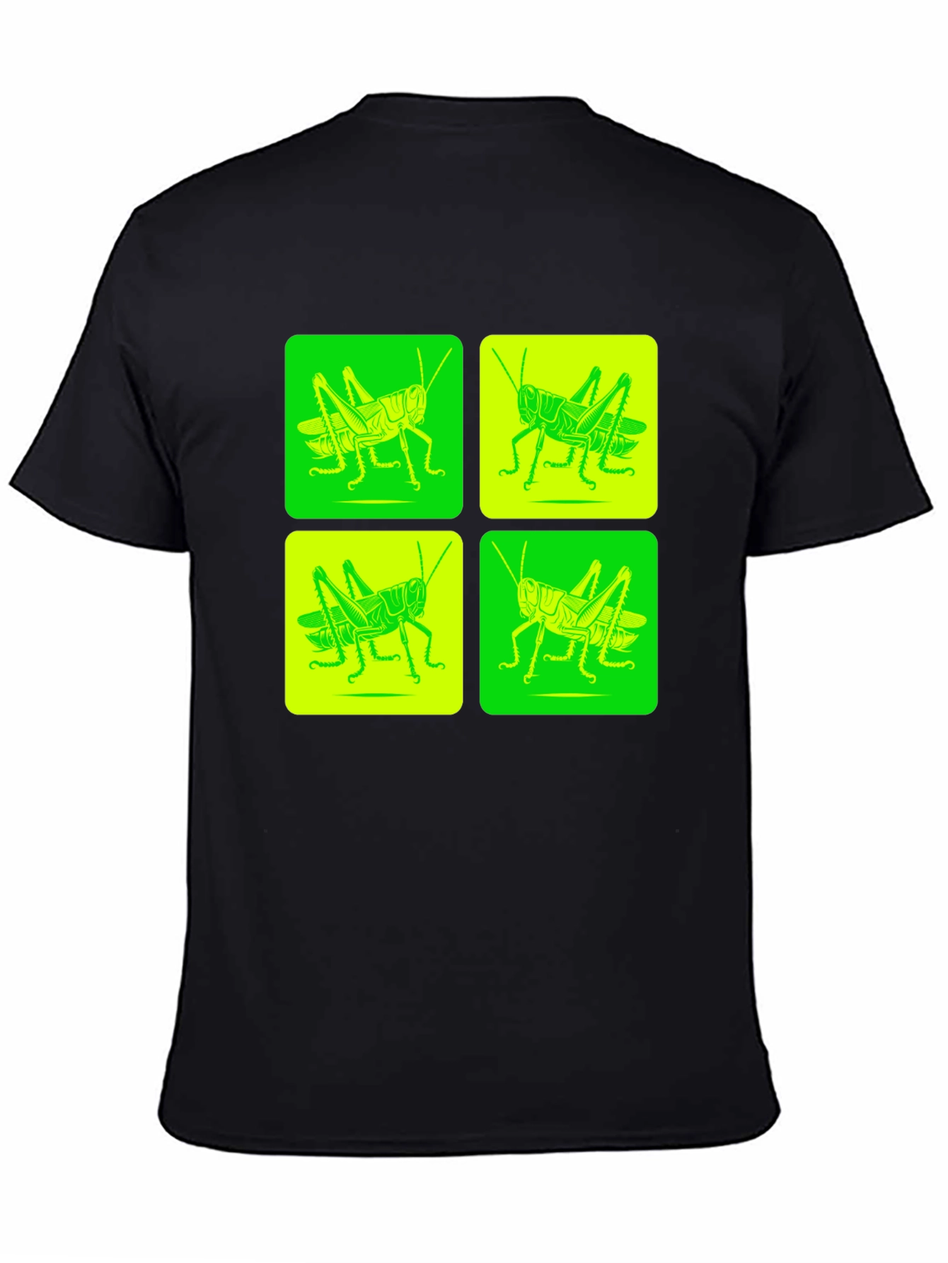 Grasshopper Pop Art Black T-Shirt