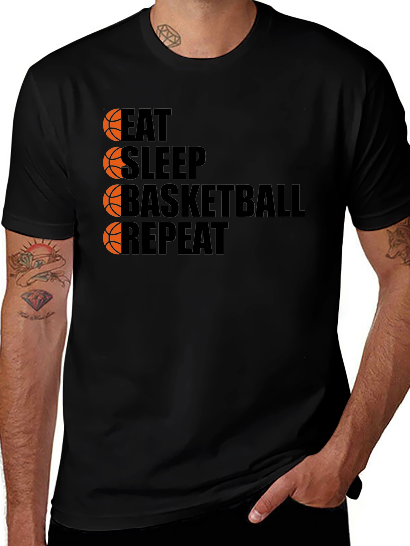 Eat Sleep Basketball Repeat T-Shirt