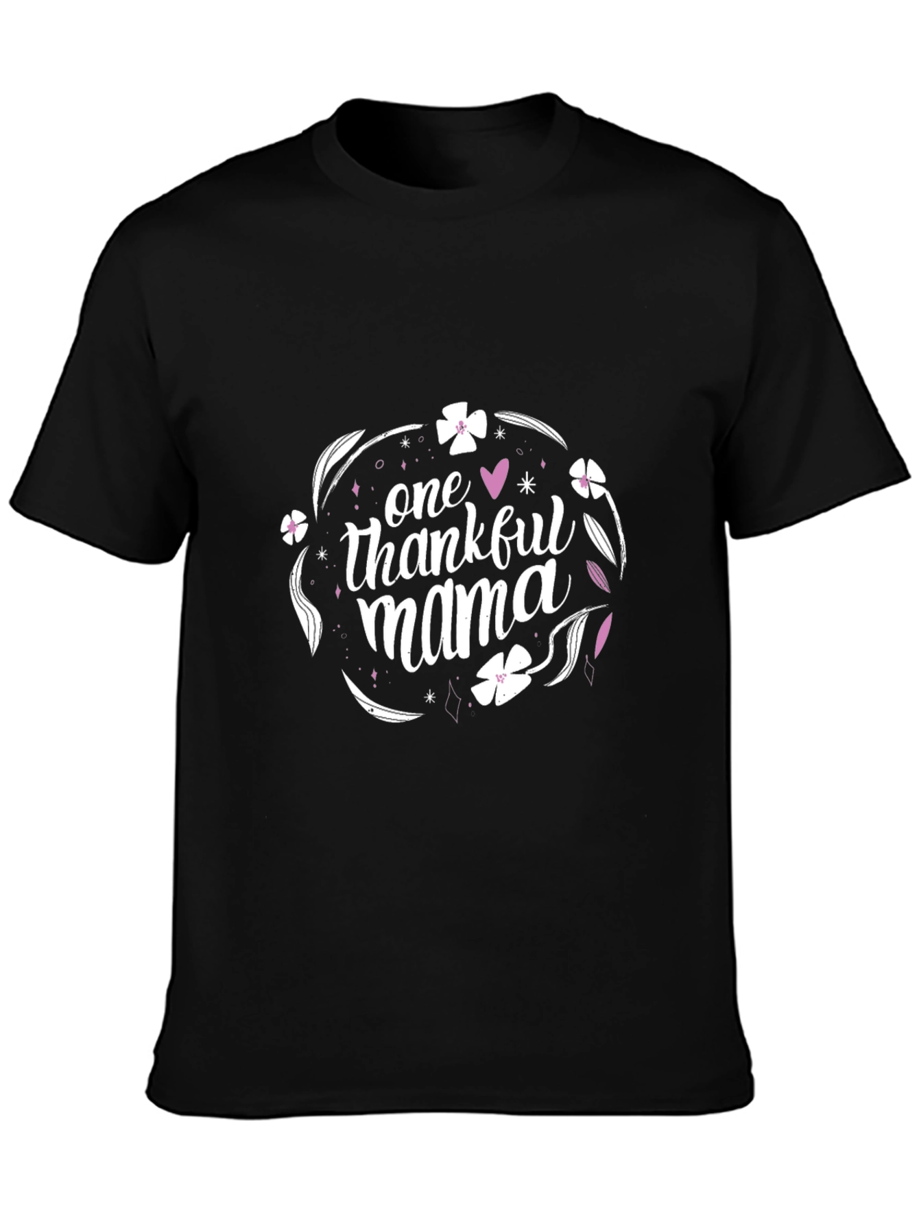 Thankful Mama Black T-Shirt