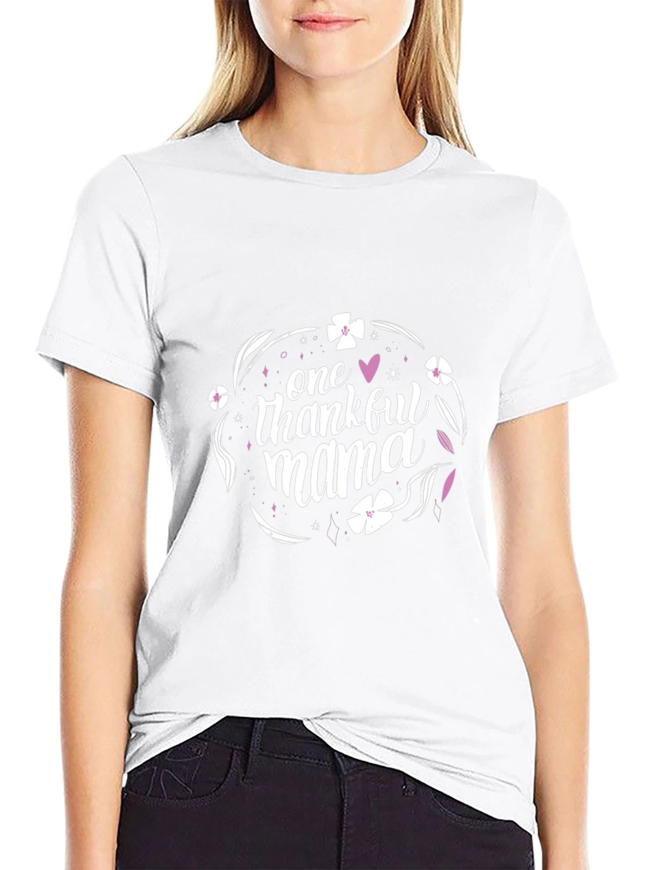 Thankful Mama Black T-Shirt