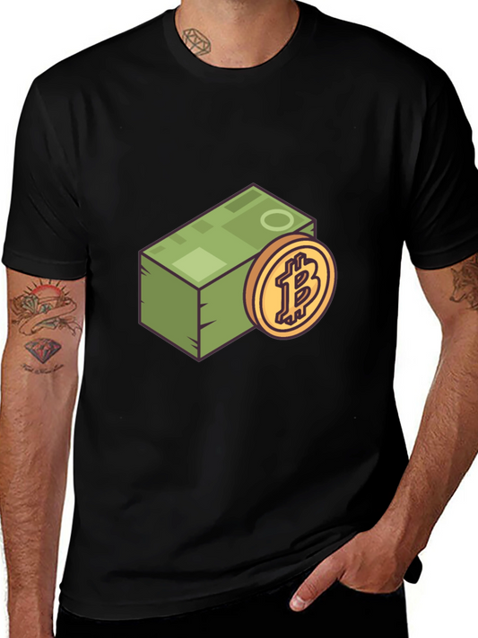 Bitcoin & Money Graphic T-Shirt - Crypto Tee