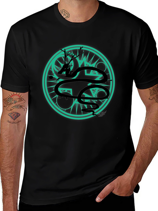 Dragon Circle Graphic Tee - Black