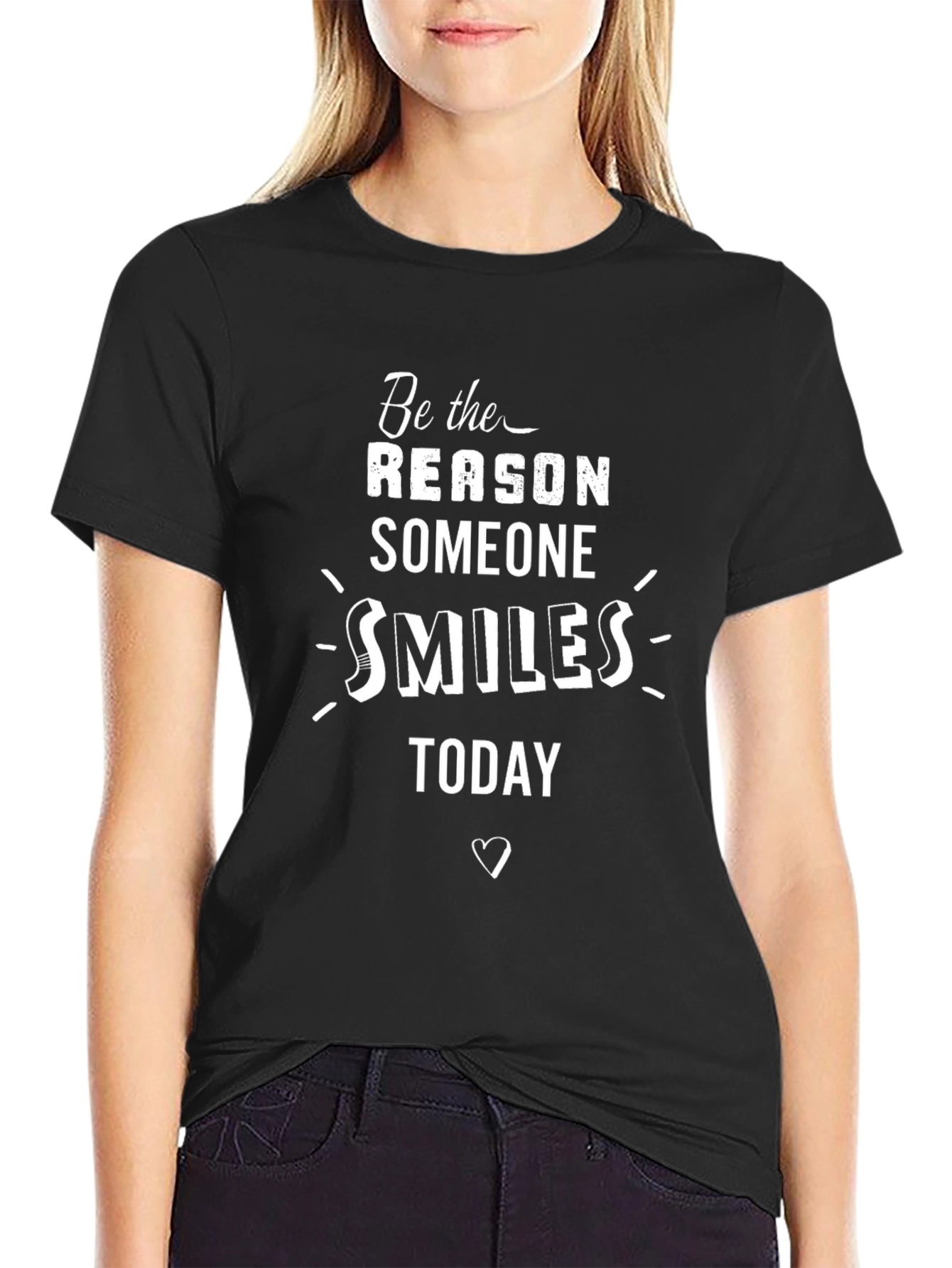 Inspirational Smile T-Shirt - Black