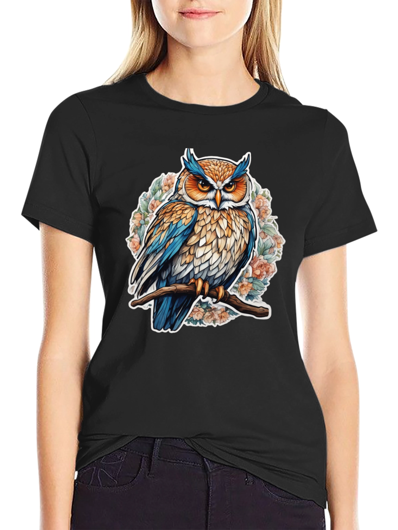 Owl Graphic Tee - Nature Inspired Design