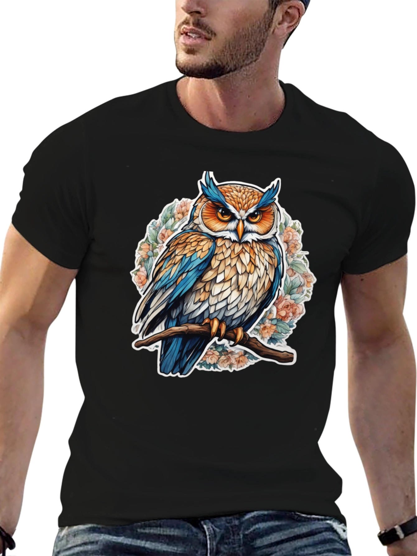 Owl Graphic Tee - Nature Inspired Design
