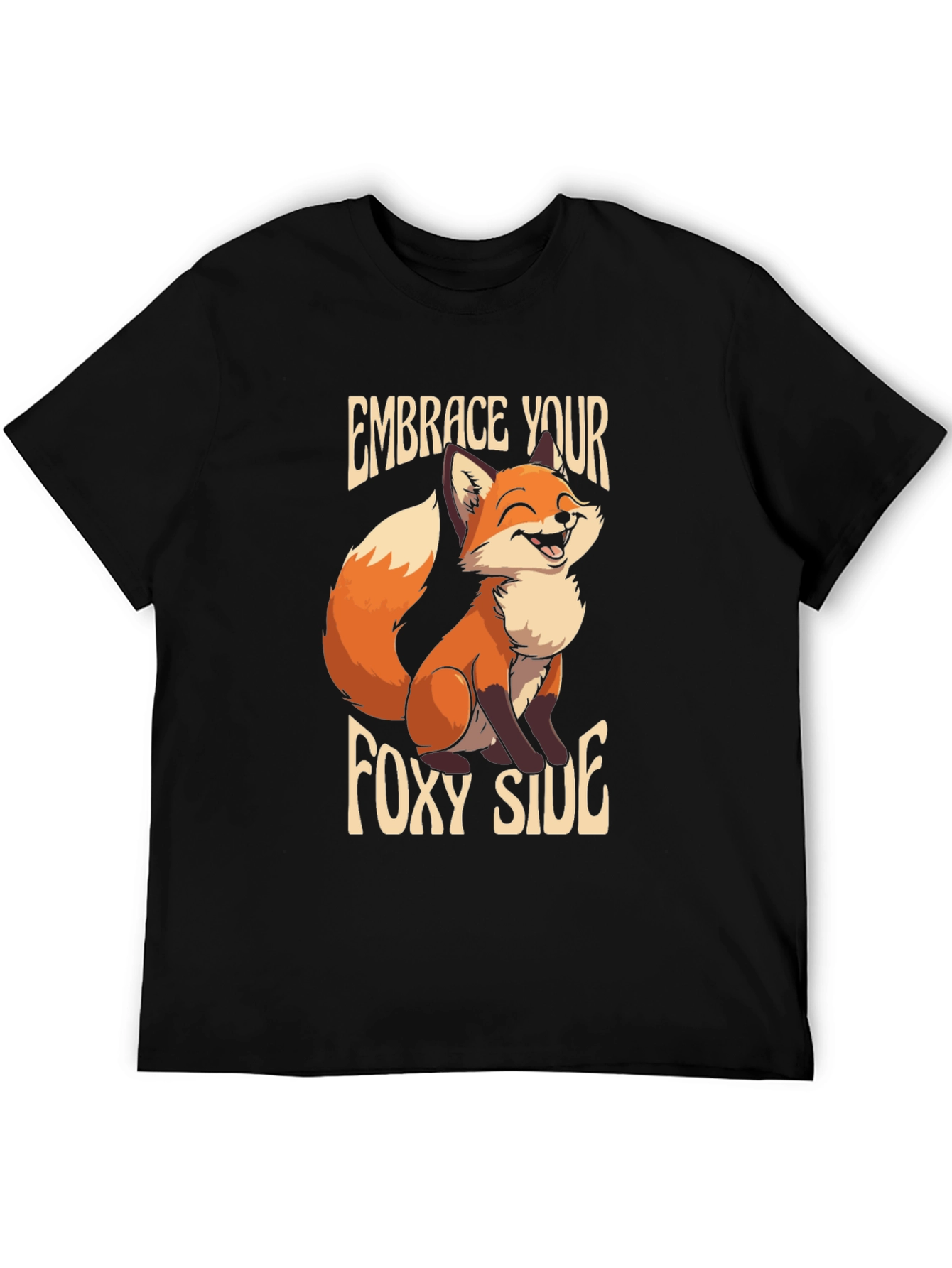 Embrace Your Foxy Side Black Graphic Tee