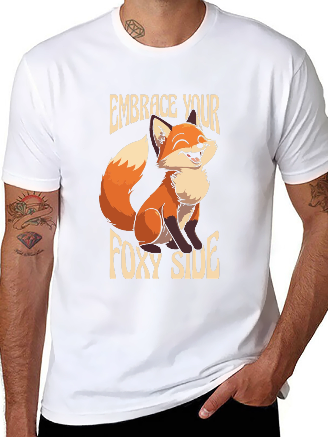 Embrace Your Foxy Side Black Graphic Tee