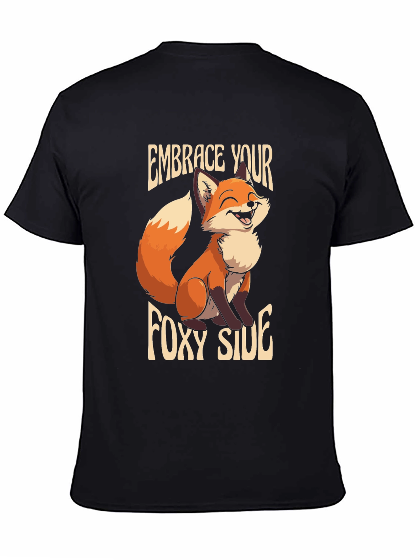 Embrace Your Foxy Side Black Graphic Tee