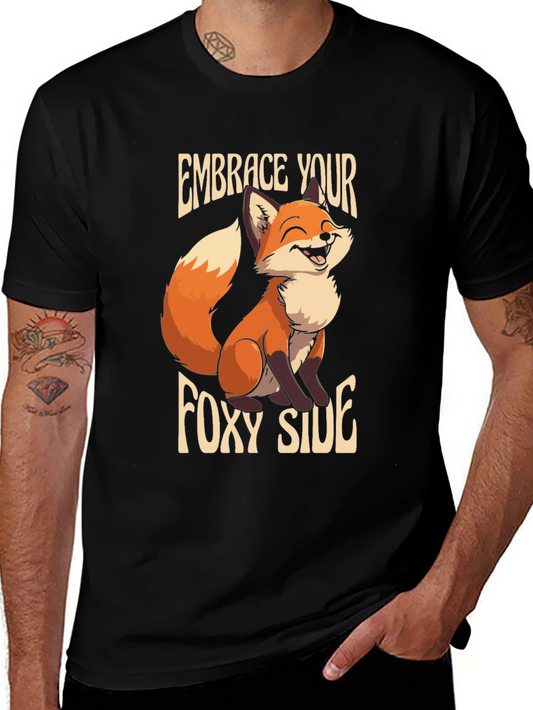 Embrace Your Foxy Side Black Graphic Tee