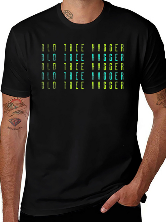 Old Tree Hugger Graphic T-Shirt - Nature Lover Tee